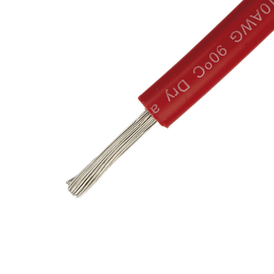 Cable Fotovoltaico Rojo/ Cobre Estañado / 4 mm² (12 AWG) / 2000V / Rollo de 25 m / / UL 4703 y TUV