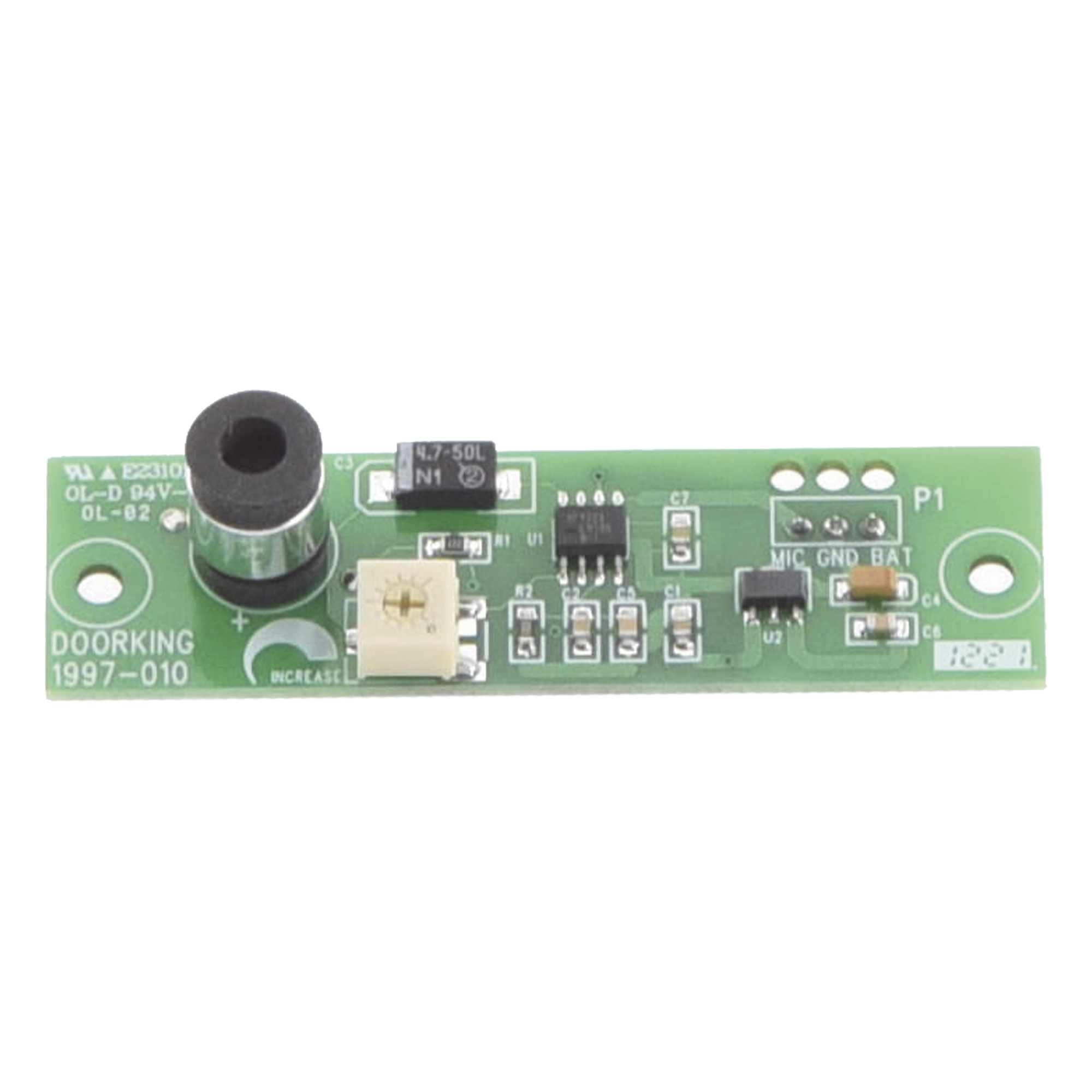 Tarjeta de Audio para Portero / Micrófono Integrado / Arnés Incluido / Compatible con Serie 1802 / Uso en Exteriores — DKS DOORKING · SKU 1998-020