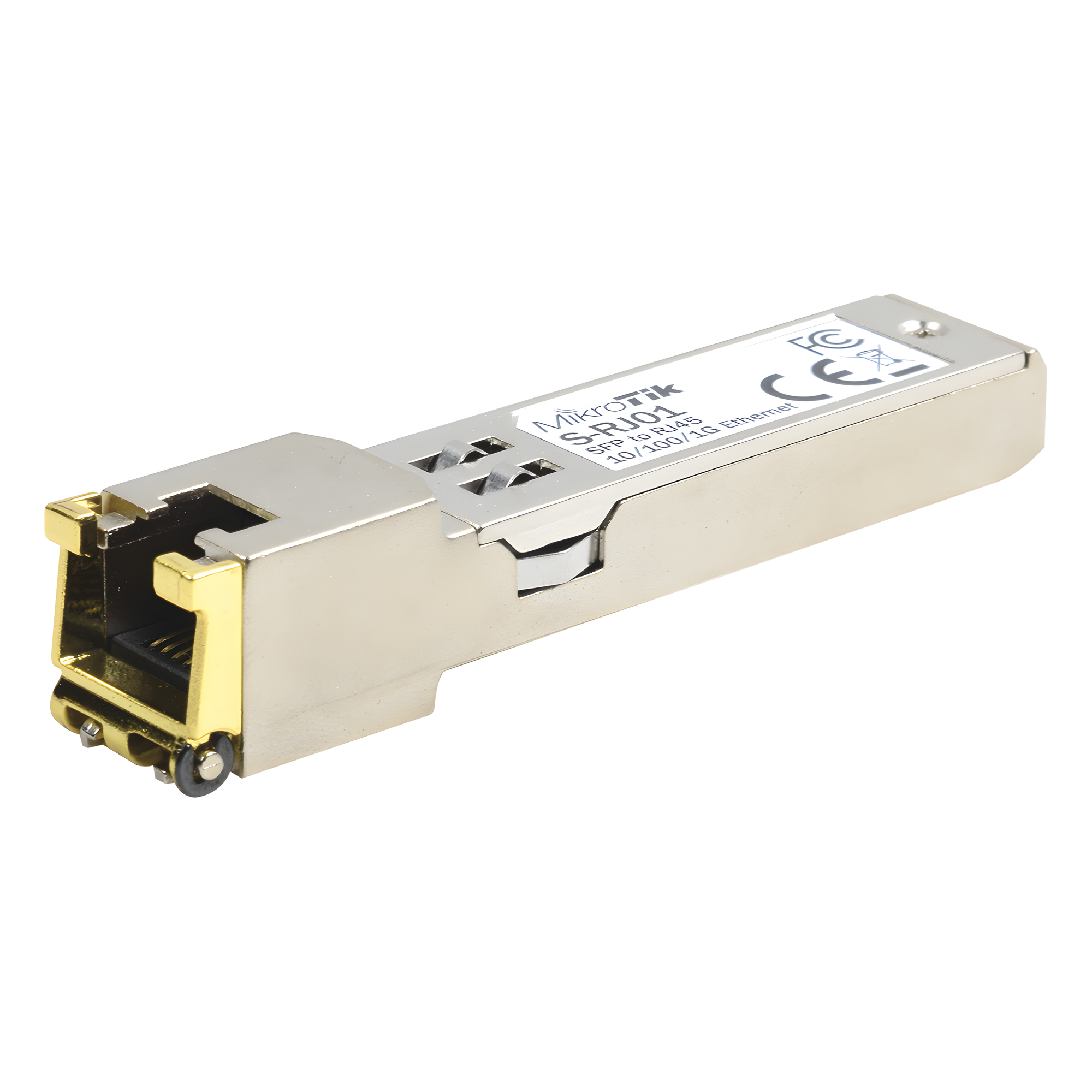 Convertidor SFP a Ethernet / 10/100/1000 Mbps / 1.25 Gbps / 100 m (328 pies) / RJ45 / 0 a 85 °C — MIKROTIK · SKU S-RJ01