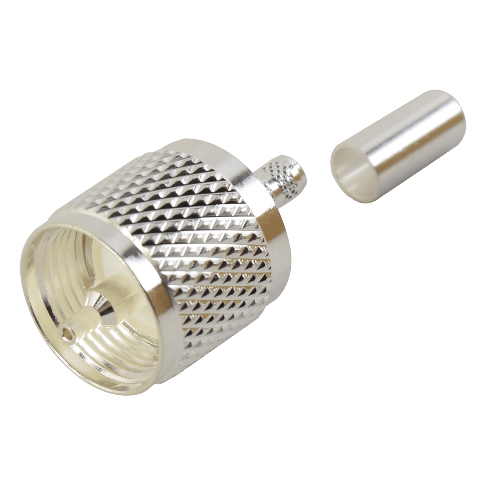 Conector UHF Macho / Anillo Plegable / RG-58/U / RG-142/U / 500 MHz — RF INDUSTRIES,LTD · SKU RFU-505-ST