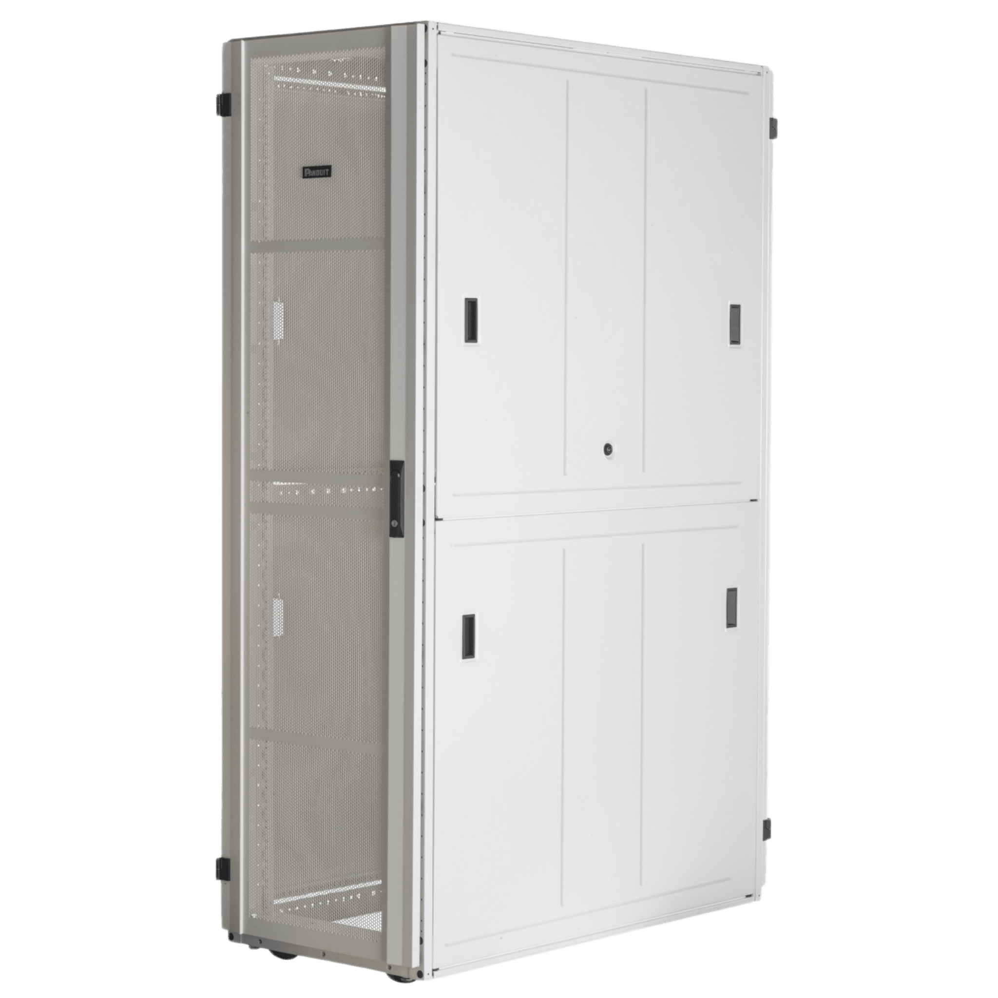 Gabinete de Servidores / 48 UR / 600 x 1200 mm / Puertas Perforadas 80% / Carga Estática 1588 kg / Acero Epoxi