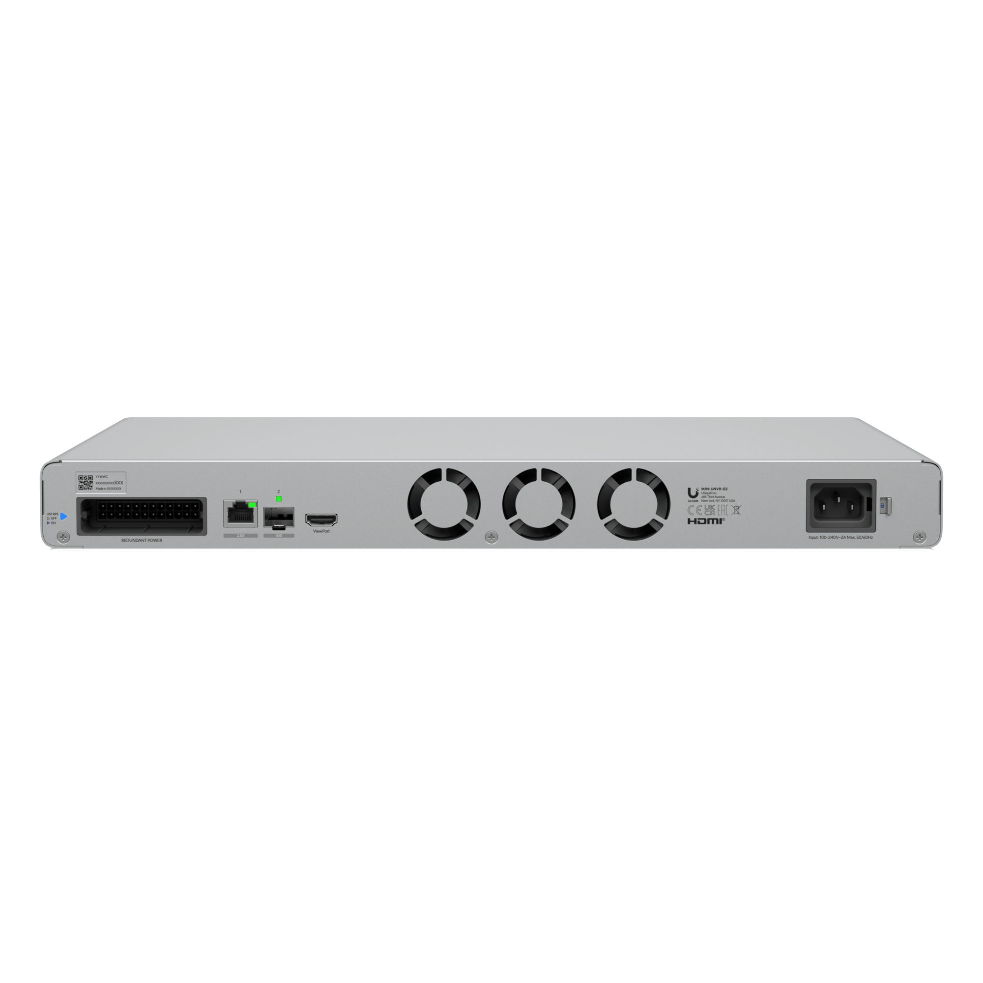 NVR Rack 1U / 4 Bahías Hot-Swap / 10G SFP+ y 2.5GbE / 30 Cámaras 4K / Edge-AI / HDMI Viewport