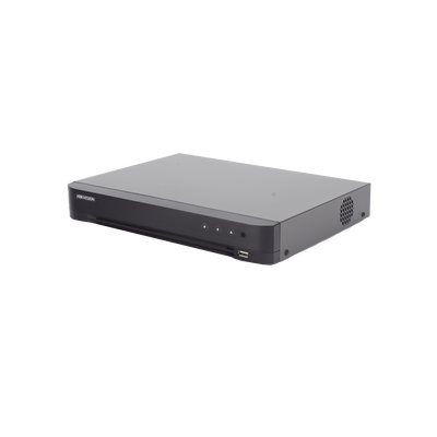 DVR 4 Canales TURBOHD + 2 Canales IP / 5 Megapixel Lite - 3K Lite / Audio de Dos Vías por Coaxitron / Reconocimiento Facial / ACUSENSE (Evista falsas alarmas) / 1 Bahía de Disco Duro / Salida de Video en Full HD 