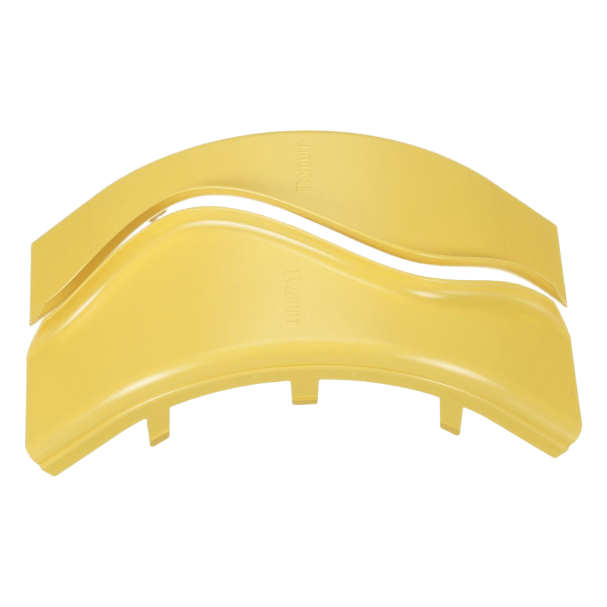 Tapa de Bajada Vertical Exterior / 90° / Radio de Curvatura 50.8 mm / Canaleta 4x4 / Color Amarillo — PANDUIT · SKU FROVRASC4LYL