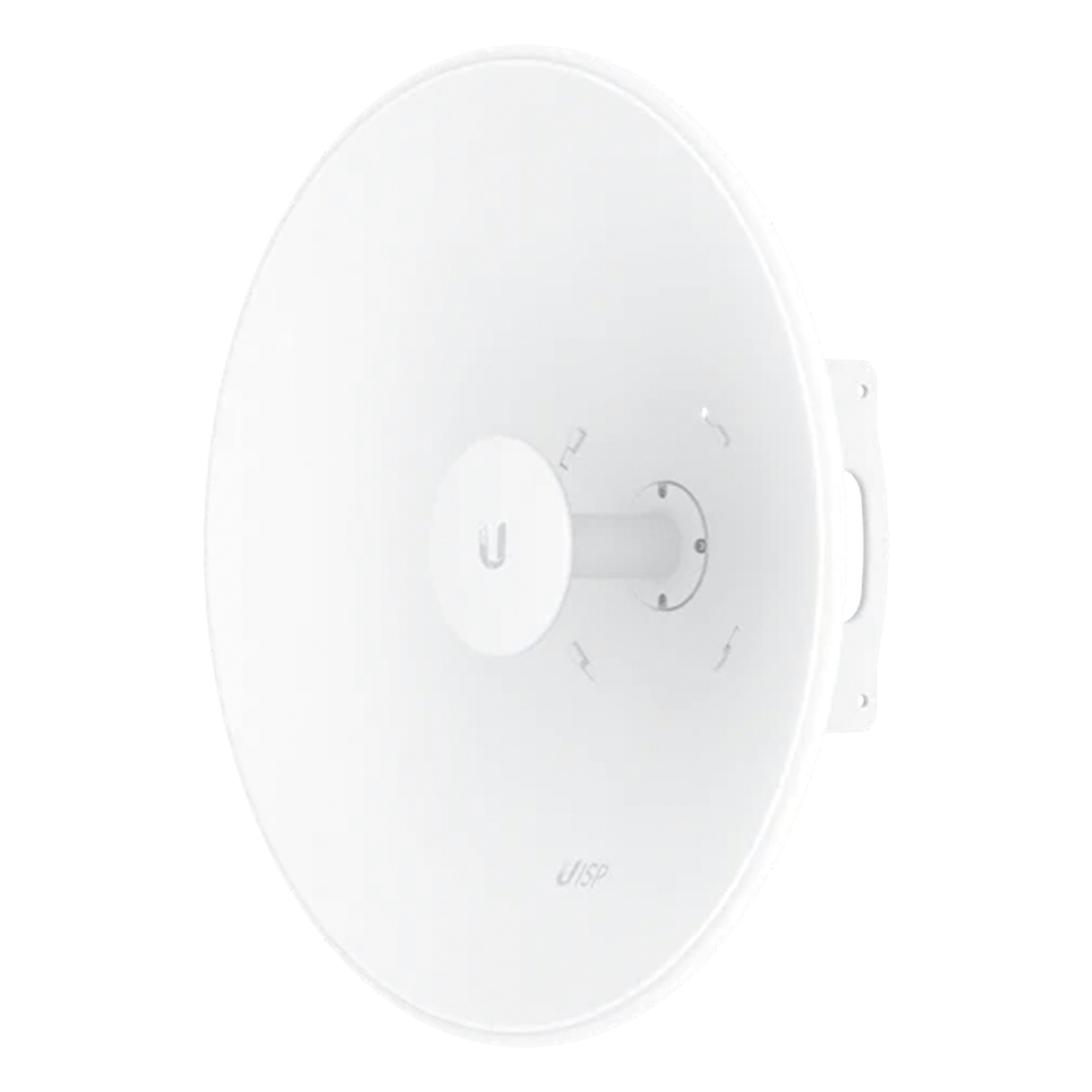 Antena Direccional Tipo Plato / 30 dBi / 5150-6875 MHz / Doble Polarización / Resistencia Viento 200 km/h (124 mph) / Ajuste Elevación ±15° — UBIQUITI · SKU UISP-DISH