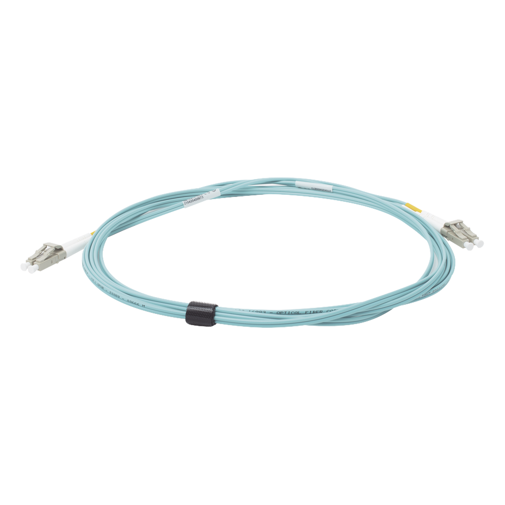 Jumper de Fibra Óptica / Multimodo 50/125 OM3 / LC-LC Duplex / OFNR / 5 m (16.40 pies) / Color Aqua