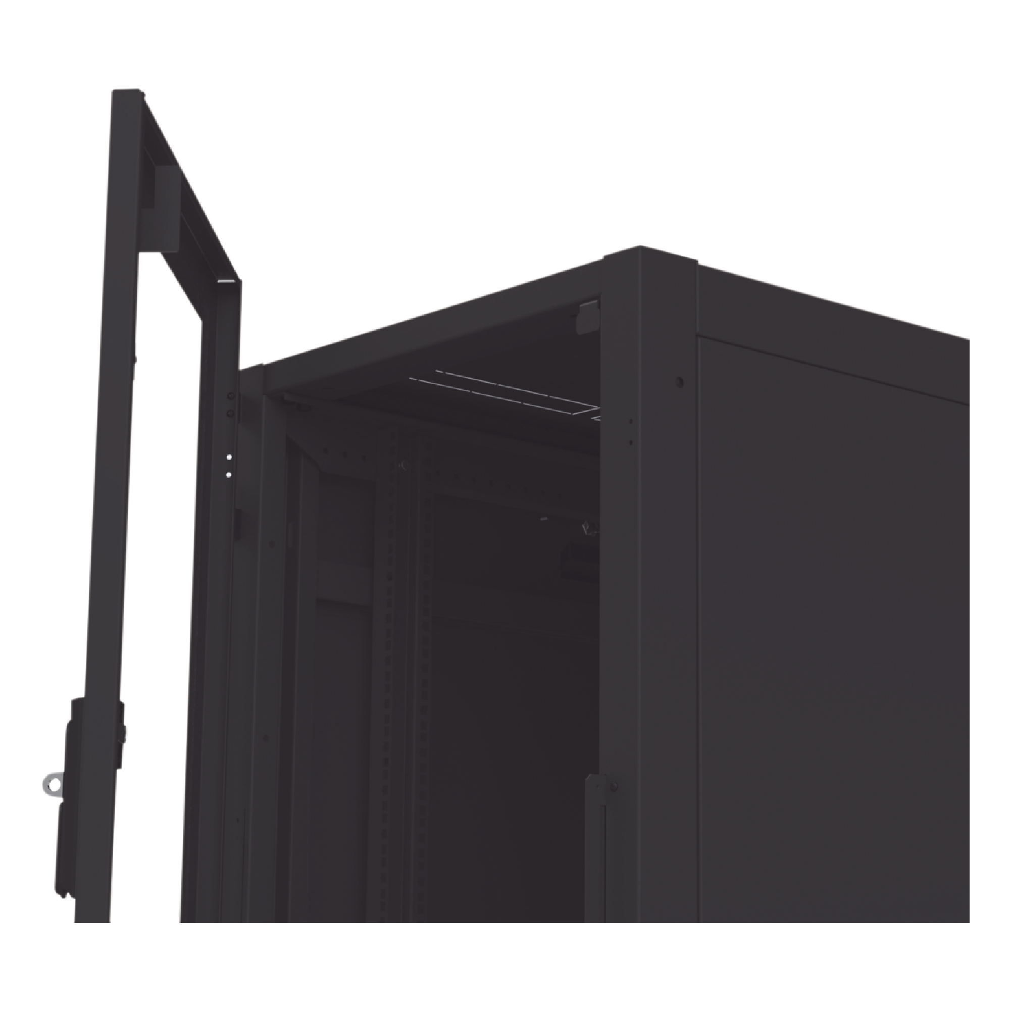 Gabinete de Piso para Telecomunicaciones / 24 UR / 600 x 1000 mm / Puerta con Cristal Templado / Cierre 3 Puntos / Postes Ajustables