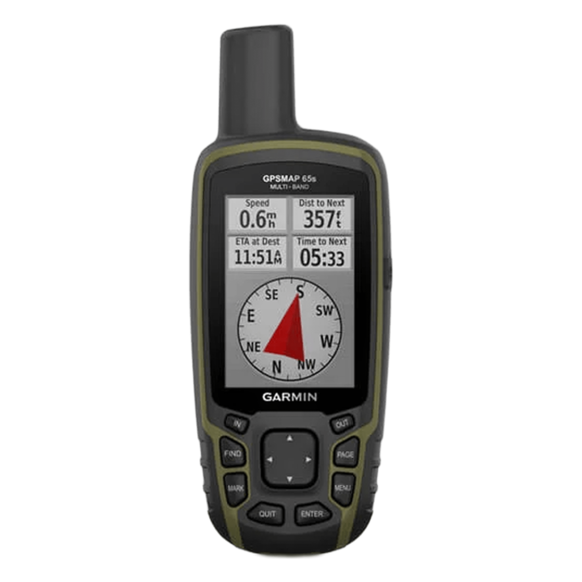 GPS Portátil Outdoor / Pantalla TFT Transflectiva 2.6 Pulgadas / Resolución 160x240 Pixeles / Brújula de 3 Ejes / Altímetro Barométrico / Multiconstelación Satelital / Memoria 16 GB — GARMIN · SKU 10-02451-10
