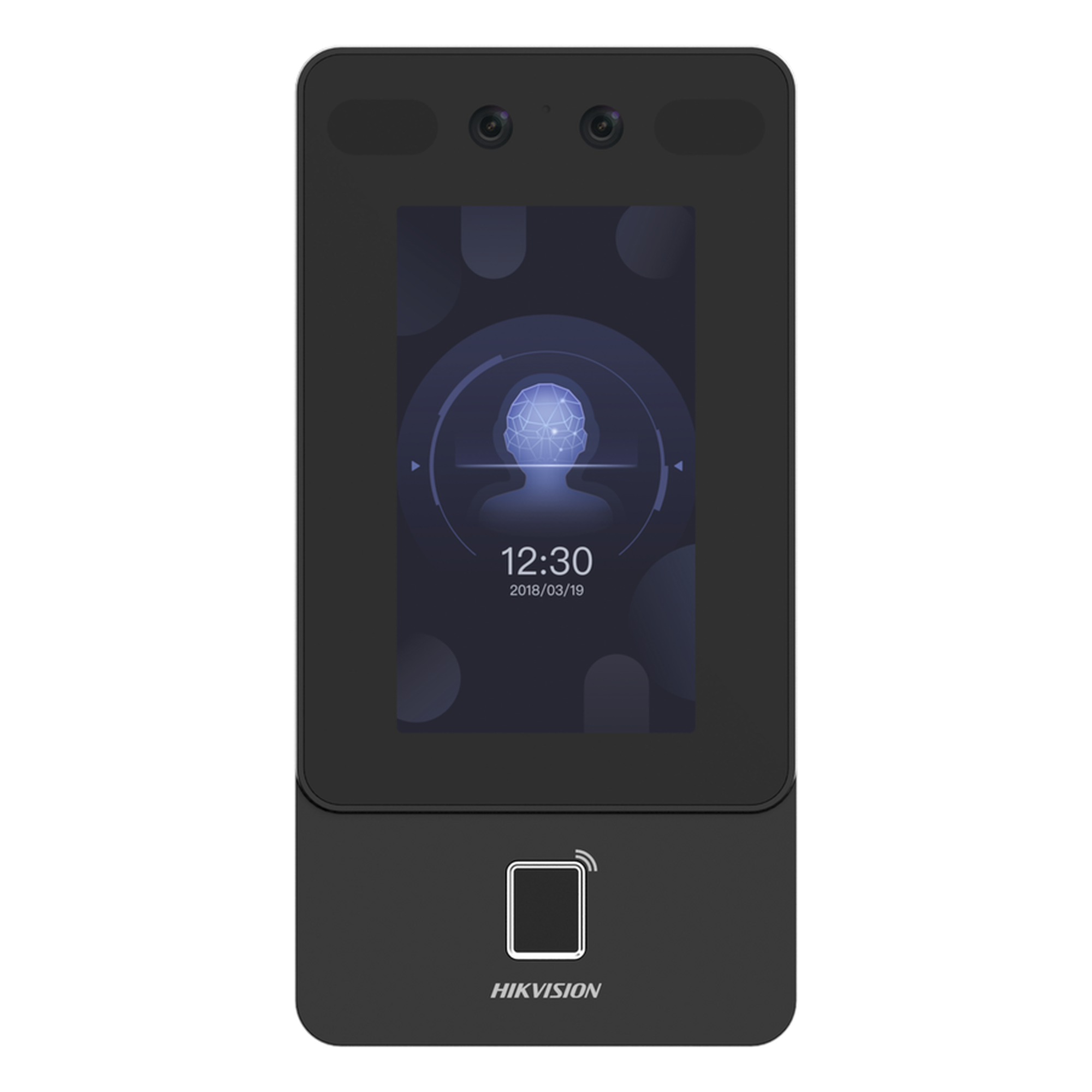 Control de Acceso — Terminal de Control de Acceso / Reconocimiento Facial 2 MP / Lector MIFARE 13.56 MHz / Pantalla Táctil 4.3" / PoE y Wi-Fi / IP65 / 1,500 Rostros / 3,000 Huellas / SIP