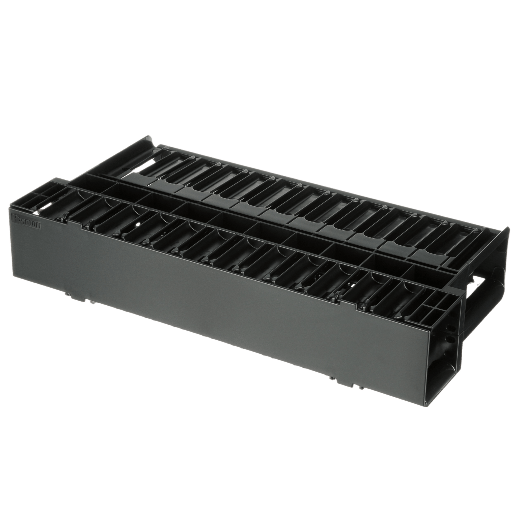 Organizador de Cables Horizontal / Doble Frontal y Posterior / Rack 19in / 2UR / 1.75in de Altura