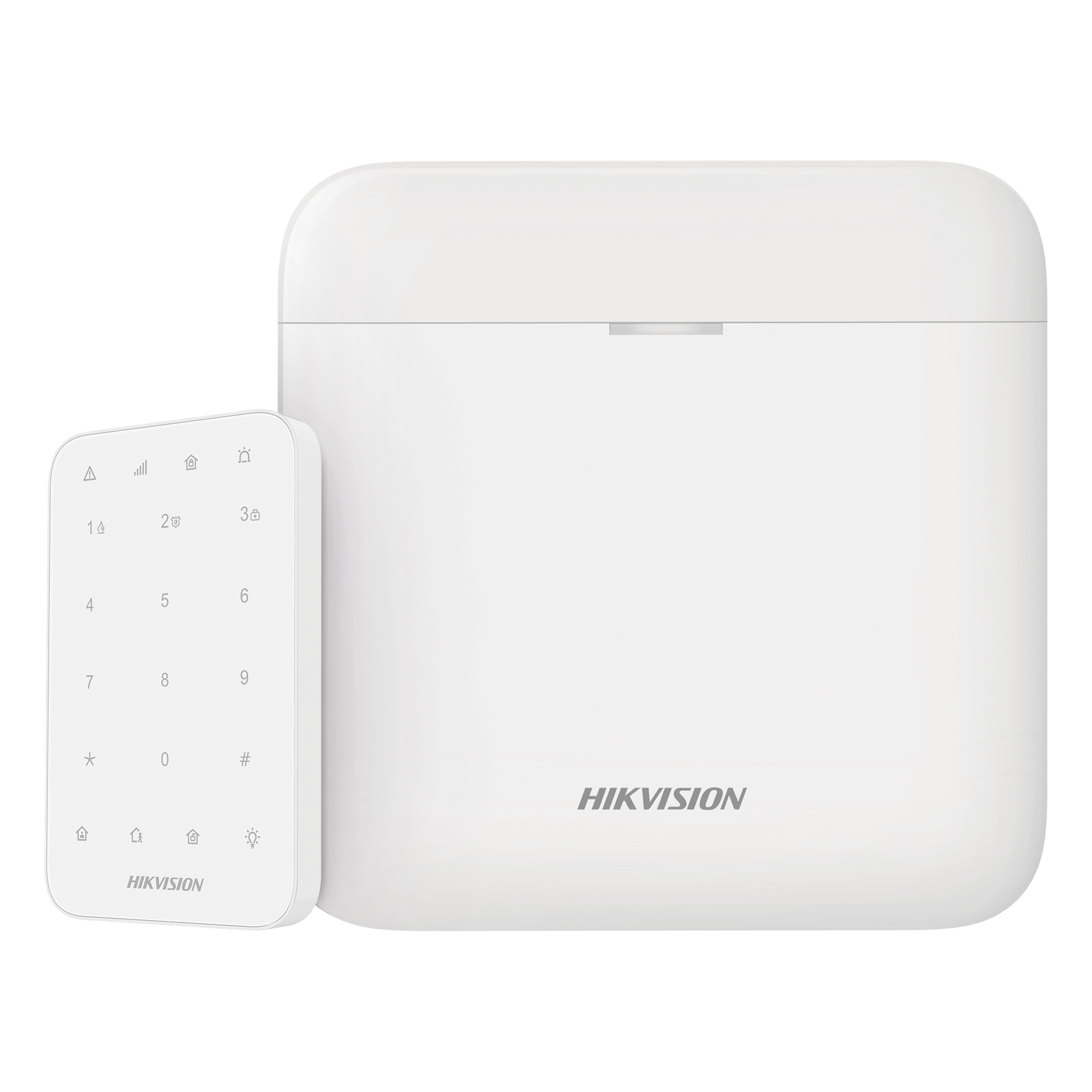 Kit de Alarma Inalámbrica / 48 Zonas Expandibles / Wi-Fi 2.4 GHz / Batería de Respaldo 35 h / Teclado Integrado / Frecuencia 433 MHz — HIKVISION · SKU AXPRO-KIT-TECLADO