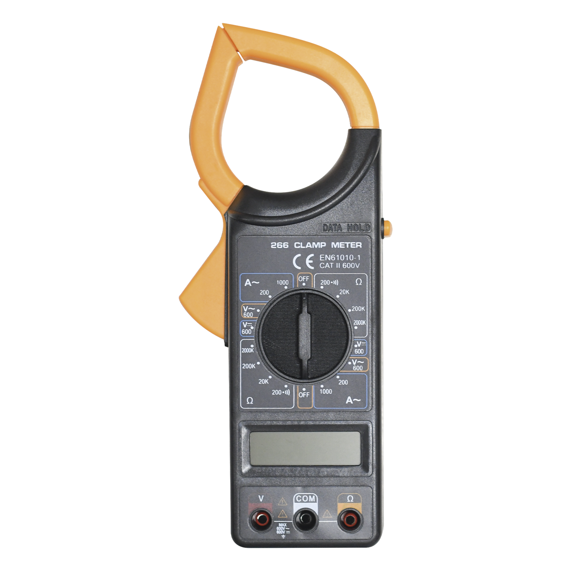 Pinza Amperimétrica Digital / 1000 A CA / 600 V CA/CC / 1999 Cuentas / Pinza 57 mm (2.09') / CAT II — PRECISION · SKU DT266