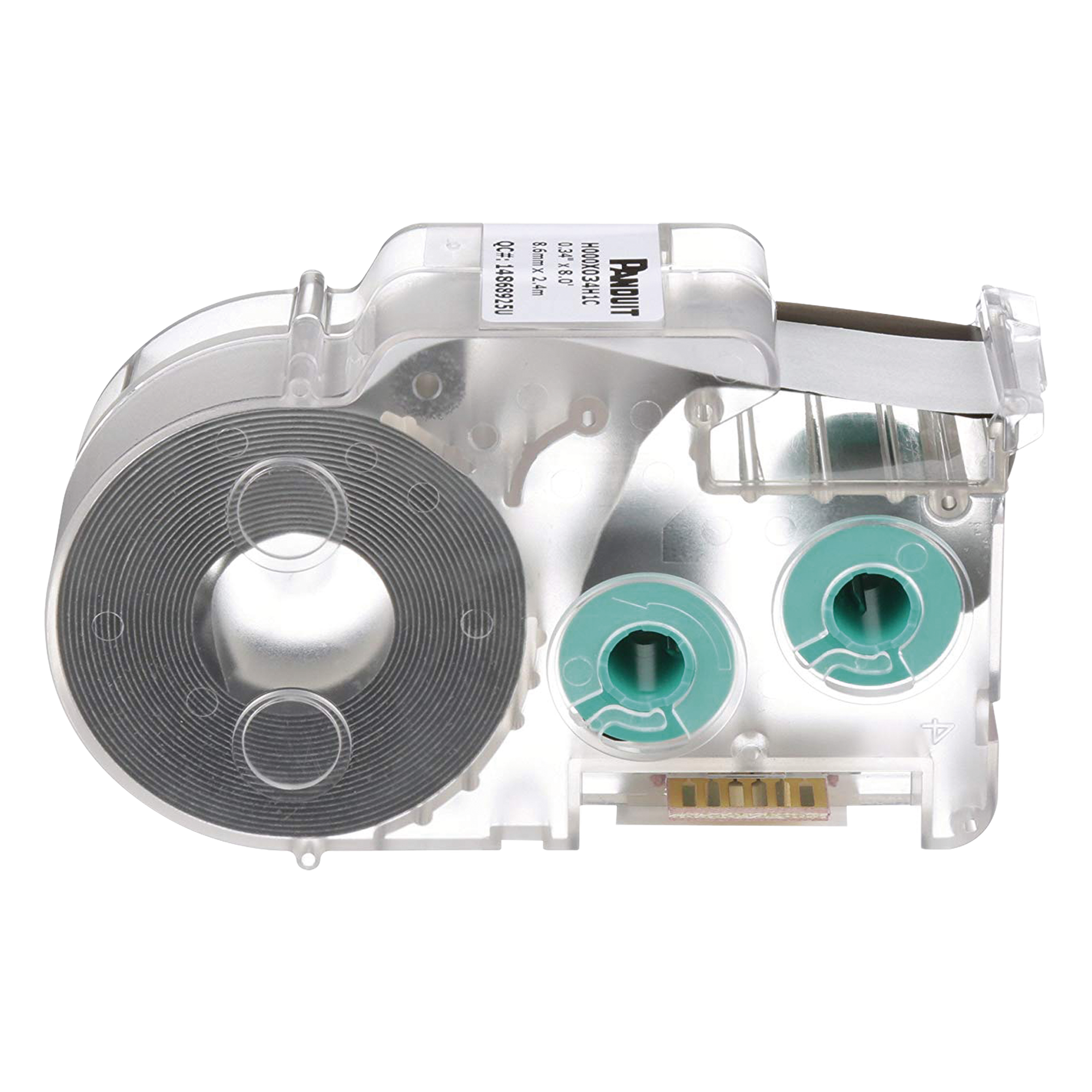 Casete de Etiquetas / Tubo Termocontráctil / 8.6 mm Ancho / 2.4 m (7.87 Pies) Largo / 18-12 AWG / Poliolefina Grado Militar / Contracción 3:1 / -55 a 135°C / Blanco — PANDUIT · SKU H000X034H1C