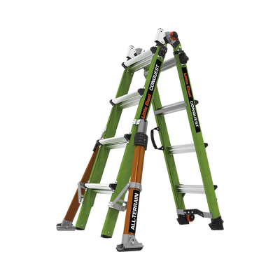 Escalera Multi-Posiciones de 6.7 m (22') para Suelos Inclinados o con Desniveles. 