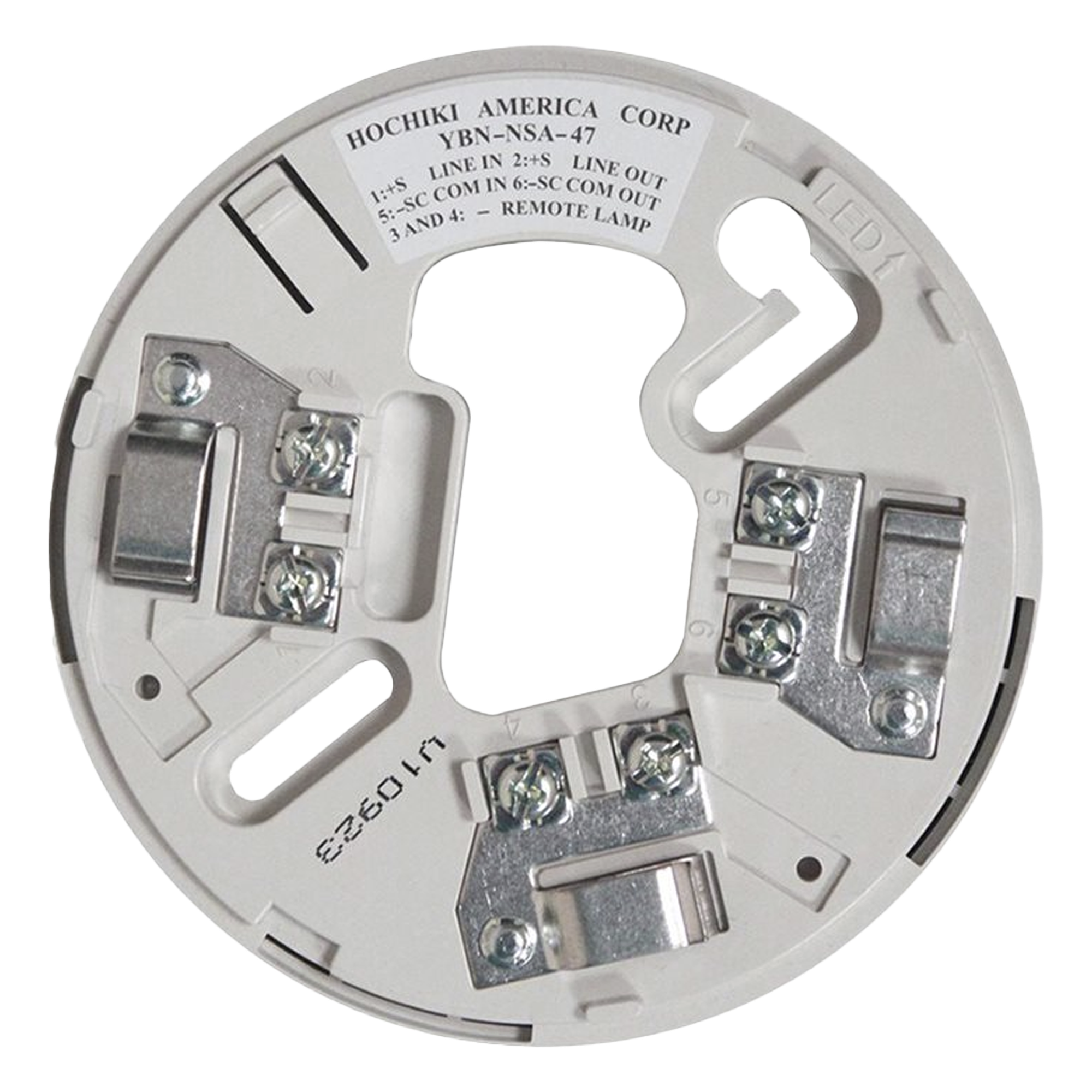 Base para Sensor Analógico Direccional / 4 Pulgadas / UL 7ª Edición / Aprobado FM / Perfil Bajo — HOCHIKI · SKU YBN-NSA-47