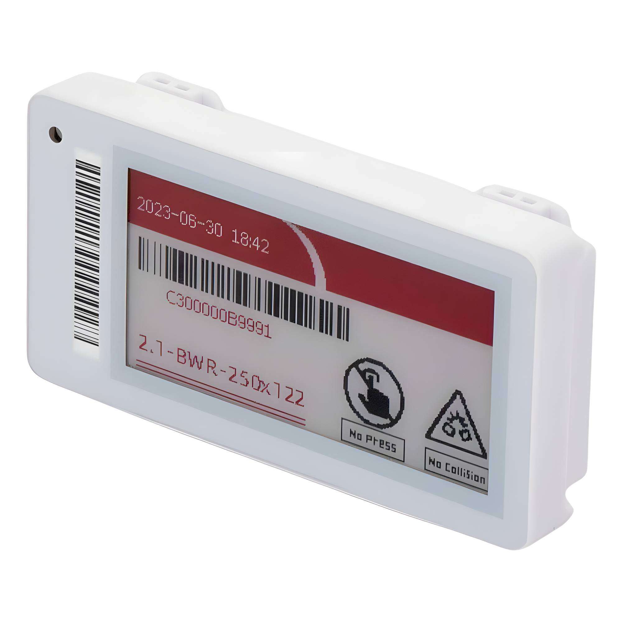 Etiqueta Electrónica de Tinta / 2.13 Pulgadas / 250x122 píxeles / Bluetooth 5.0 / IPX5 / NFC Integrado — ACCESSPRO · SKU AP-TAG-21B/R