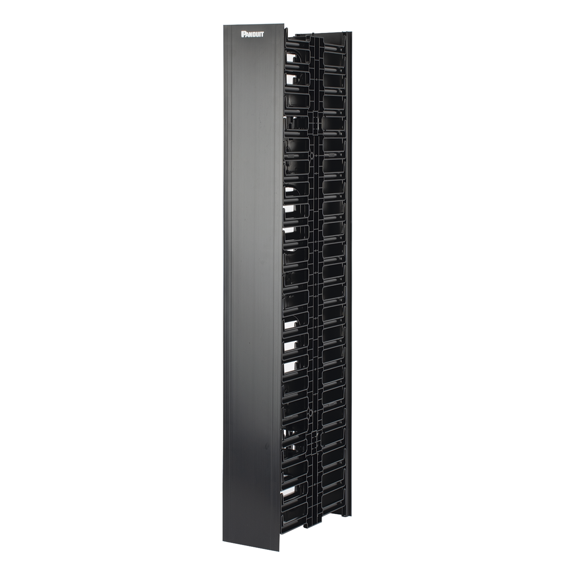 Organizador Vertical de Cable / Doble Frontal y Posterior / 22.5 UR / 4.9in Ancho / 41.5ft Altura / Negro