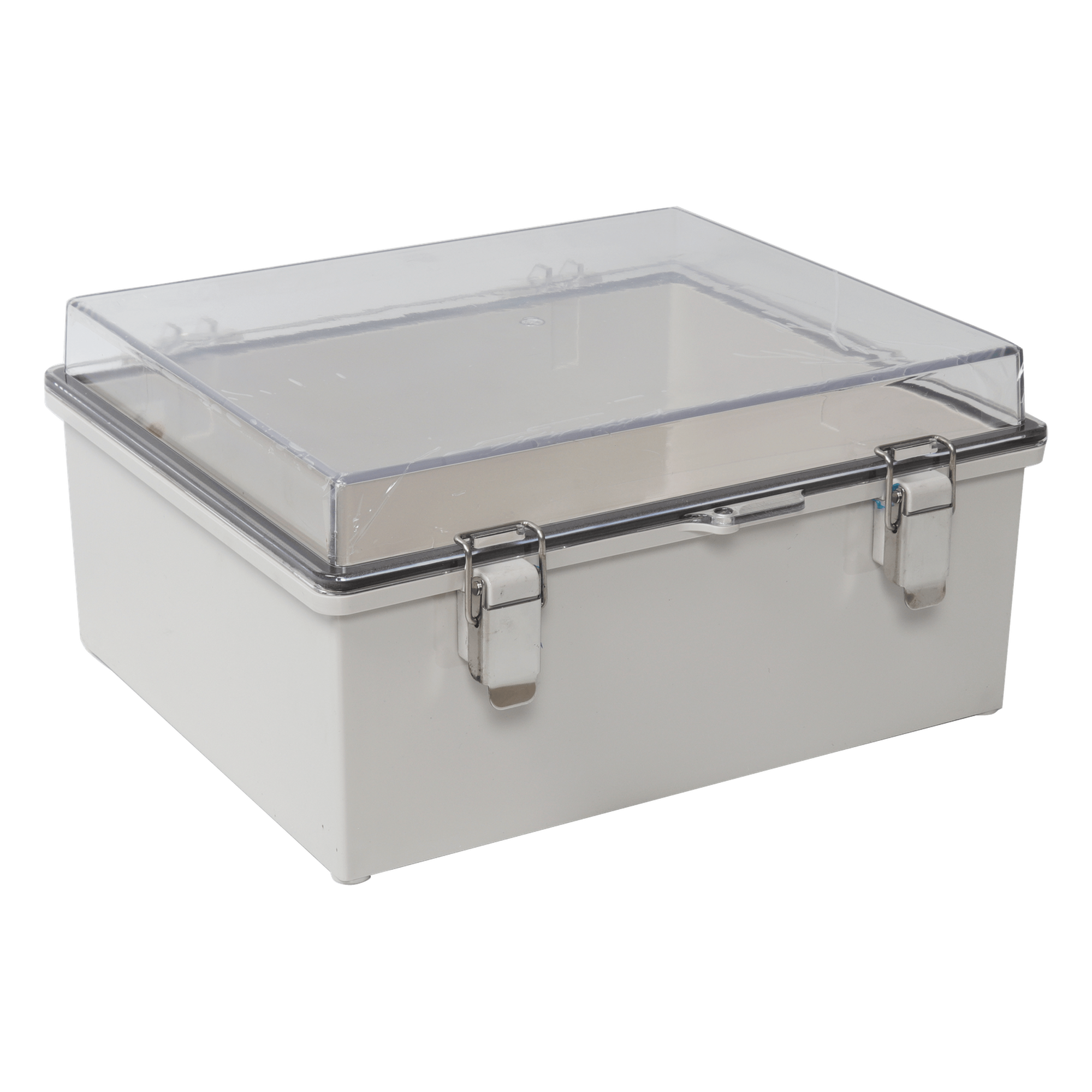 Gabinete de Protección IP66 / ABS con Puerta Transparente / 170 x 220 x 110 mm / Cierre de Broches Inoxidables / Compatible con Candado de Perno 5 mm — PRECISION · SKU PST-1722-11ET