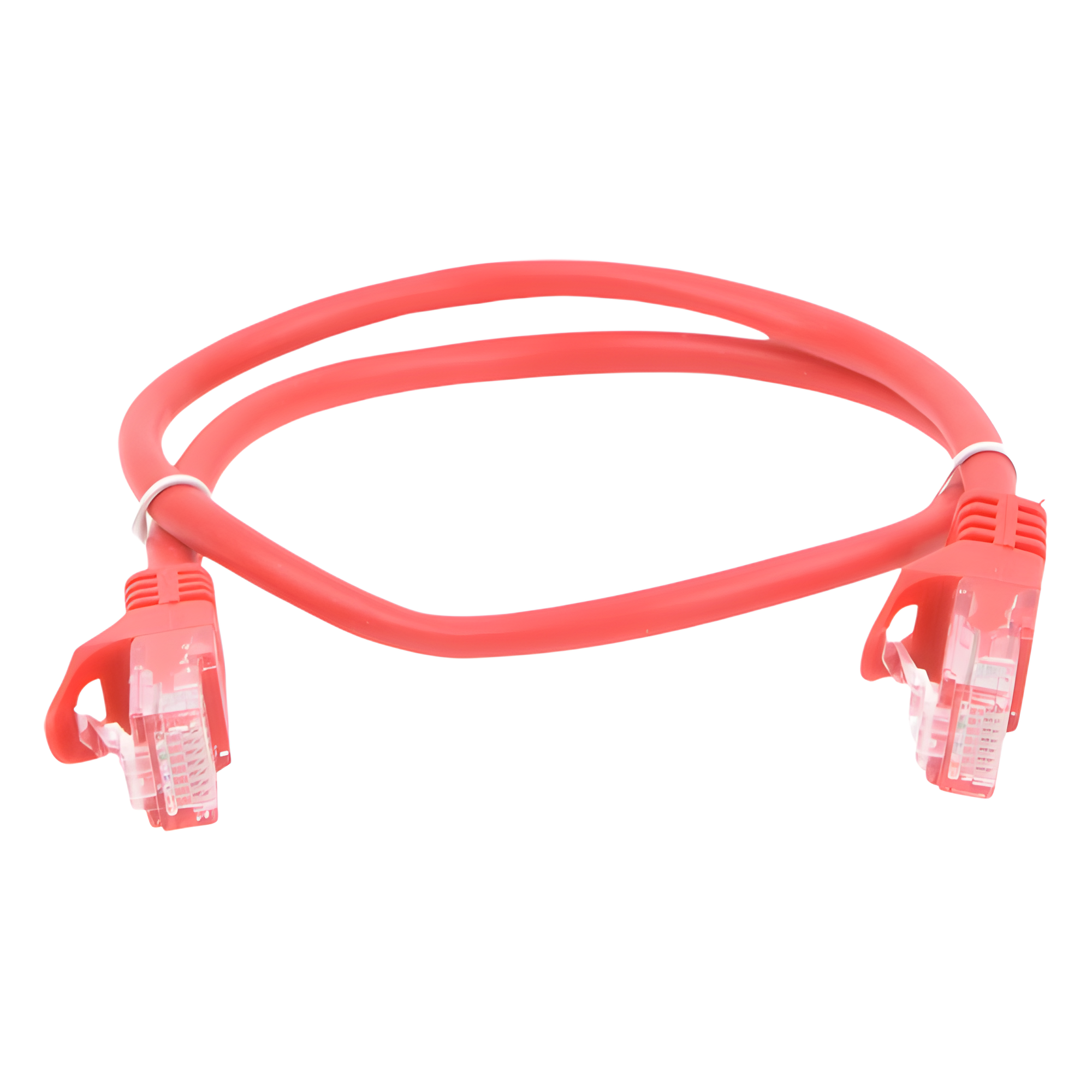 Cable de Parcheo UTP Cat5e / 0.5 m (1.64 ft) / 110 Mbps / RJ45 Dorado / Rojo