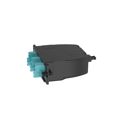 Casete OptiCom de Fibra Óptica Multimodo OM4, Con Conector MPO a 6 LC Duplex, Polaridad Método A, Pérdida de Inserción Estándar
