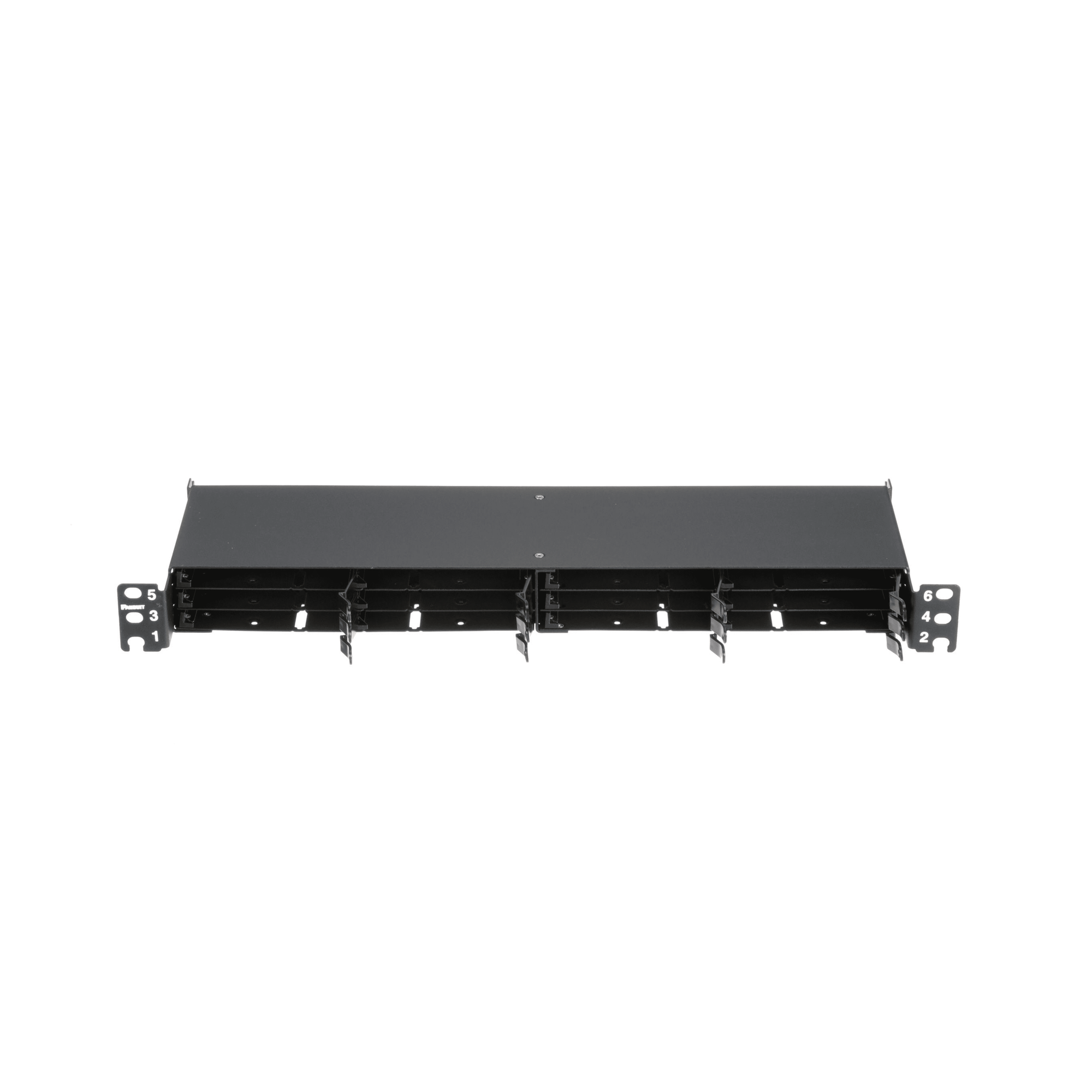 Panel de Distribución de Fibra Óptica / 1 UR / 12 Cassettes HD Flex / 144 Fibras / 19" (483 mm) / Fijo — PANDUIT · SKU FLEX1UPN06