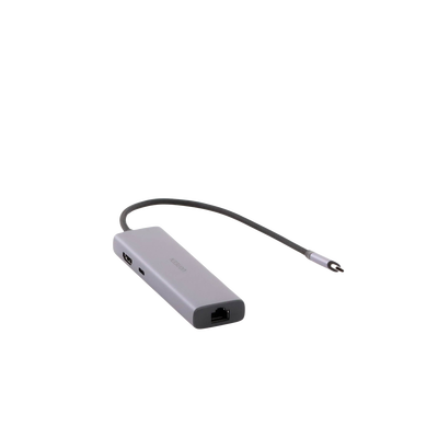 HUB USB-C (Docking Revodok) 6 en 1 | 3 Puertos USB-A 3.0 (5 Gbps) | USB-C PD 100W | HDMI 4K@30Hz | Entrada 1 RJ45 (Gigabit Ethernet) | Chip de Última Generación | Potente Disipación de Calor |  Caja de Aluminio.