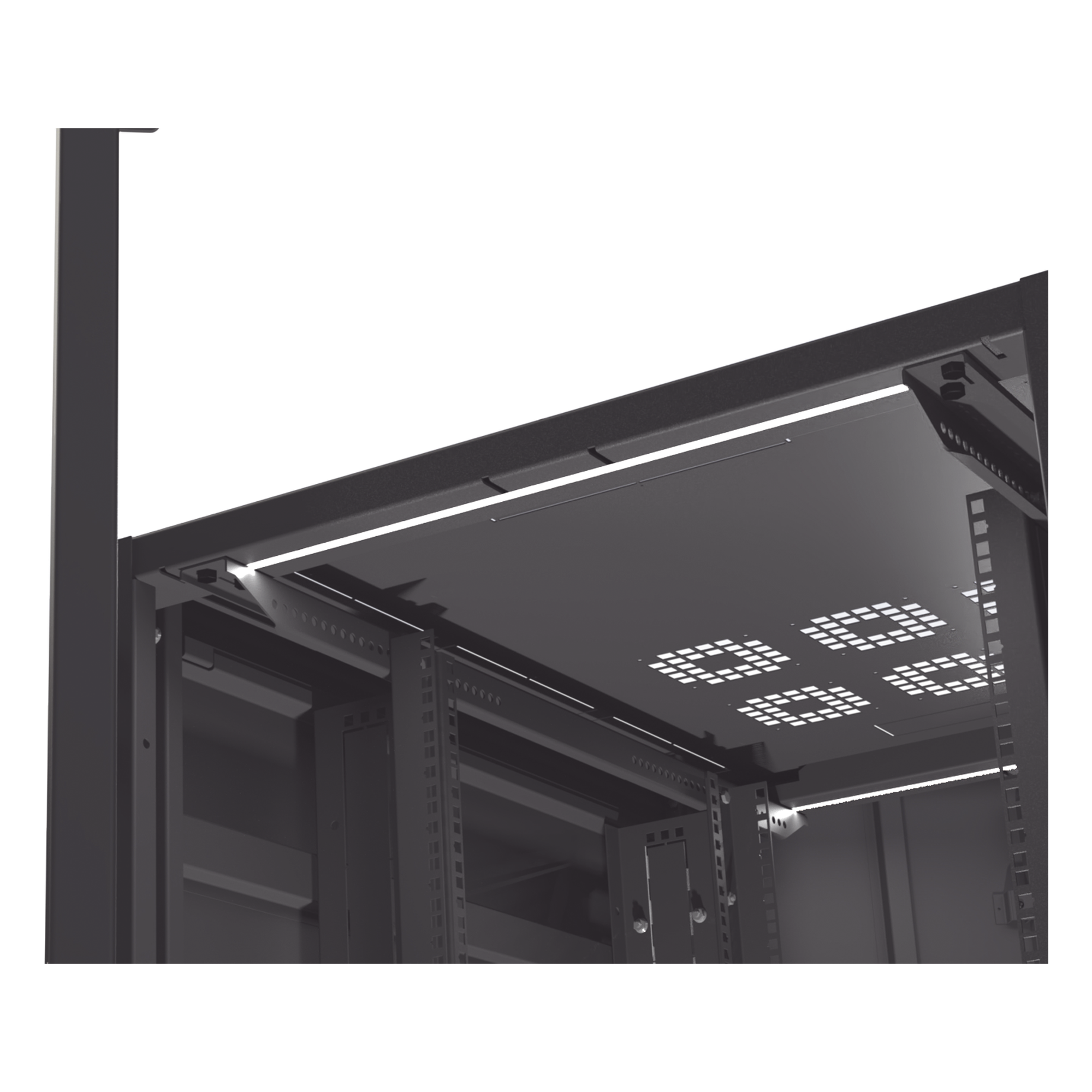 Gabinete Rack 19" / 42UR / 800 x 1000 mm / Acero / Carga 1268 kg / Puerta con Cristal Templado