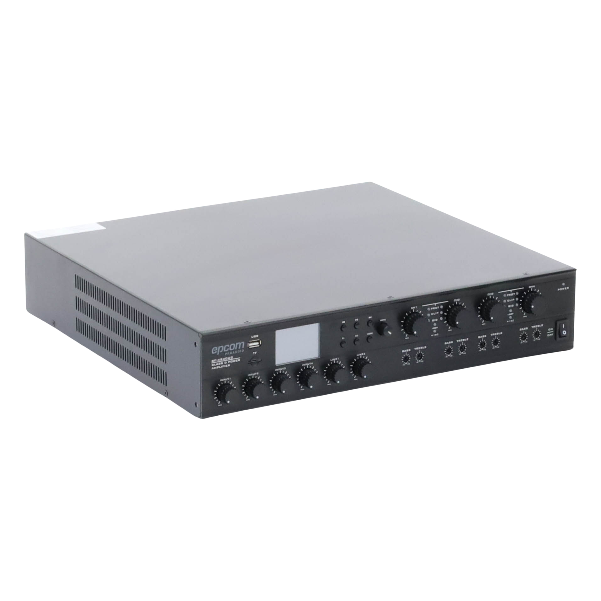 Amplificador Mezclador Matricial / 4 Zonas / 240 W por Canal / 6 Entradas / Bluetooth y USB / Grabación MP3