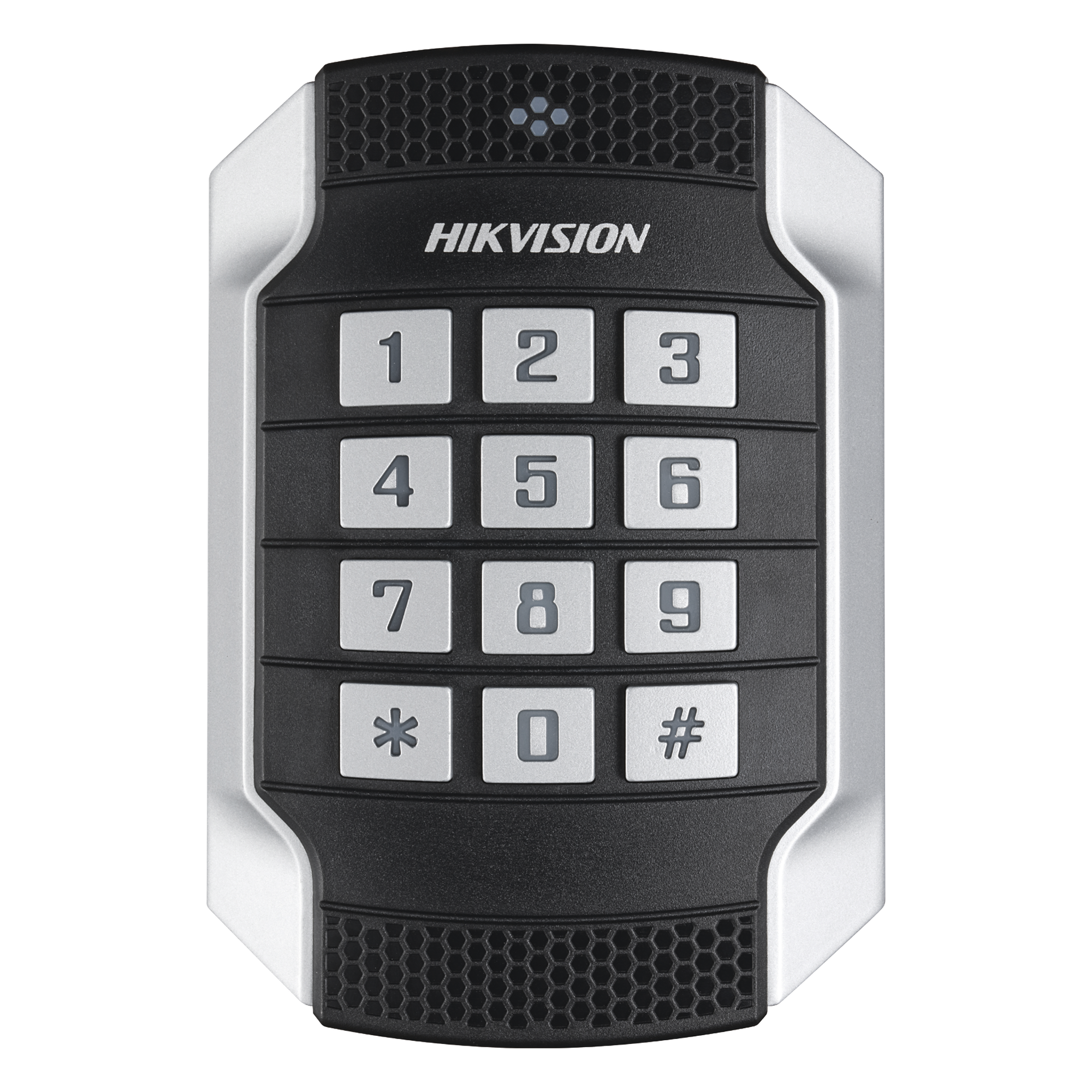 Lector de Tarjetas MIFARE y Contraseñas / Wiegand W26-W34 / RS-485 / IP65 / IK10 / Operación -20 a 65°C / LED de Estado — HIKVISION · SKU DS-K1104MK