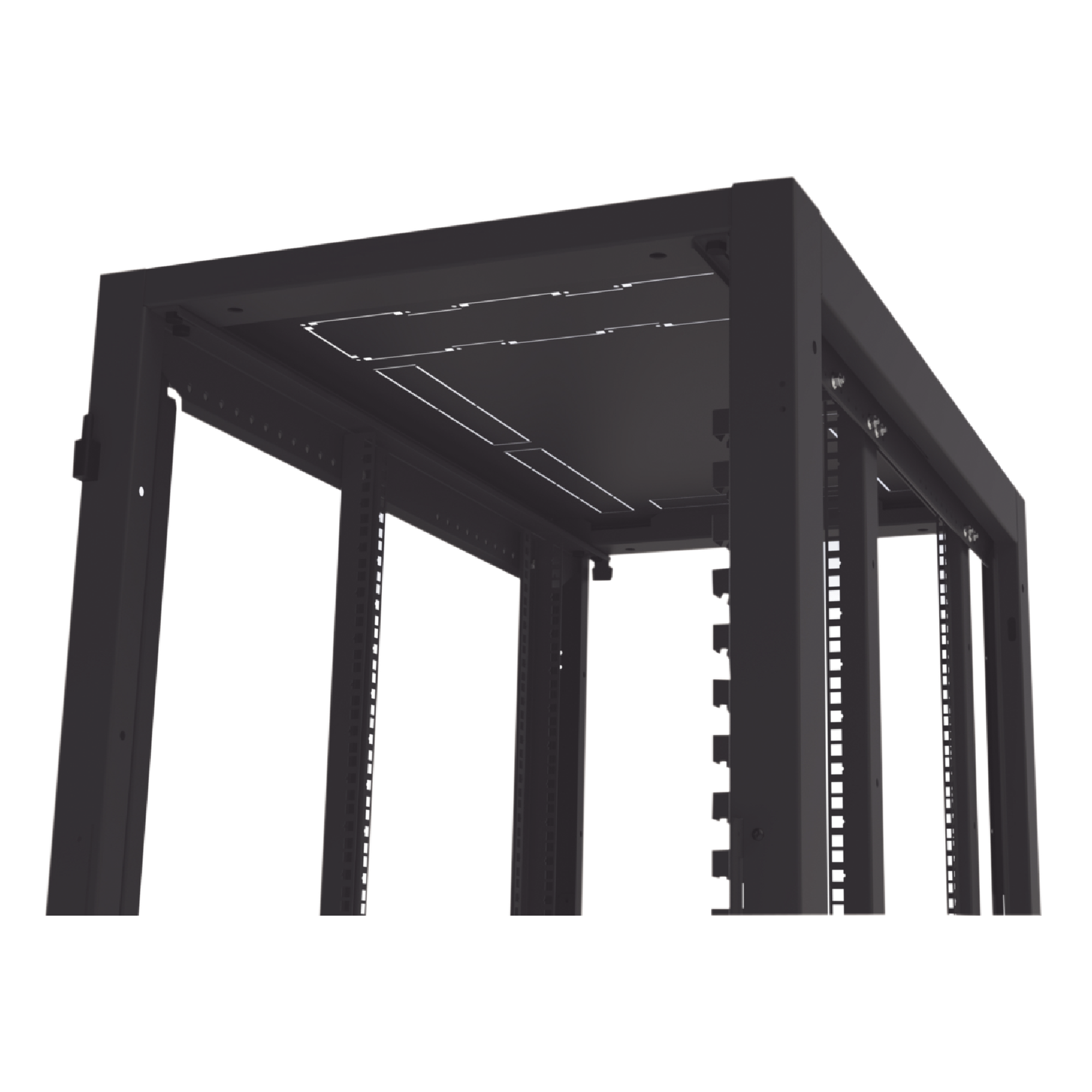 Gabinete de Piso para Telecomunicaciones / 24 UR / 600 x 1000 mm / Puerta con Cristal Templado / Cierre 3 Puntos / Postes Ajustables