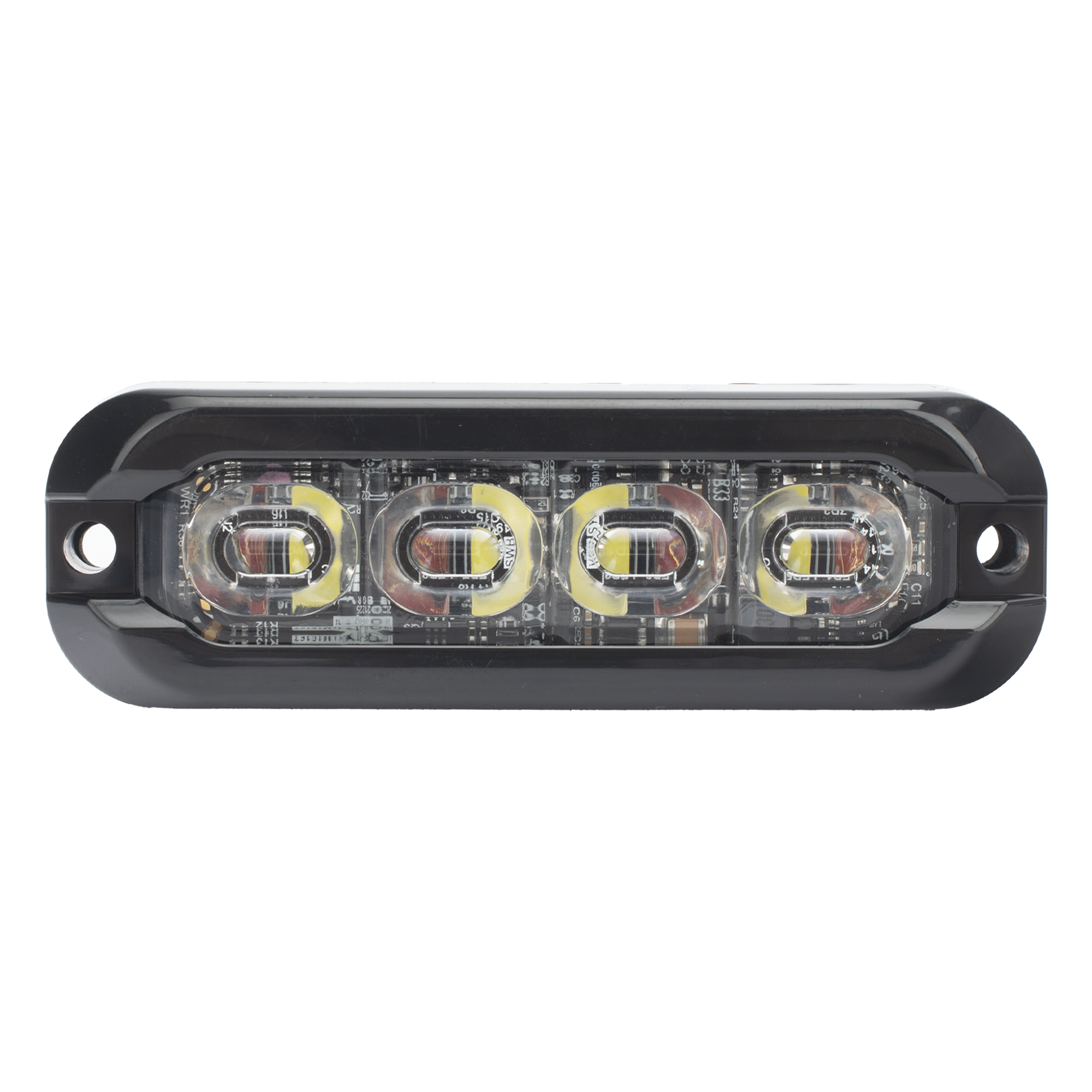 Luz de Advertencia Direccional Flexible / 8 LED Dual Color / 69 Patrones de Destello / IP69K / IP67 / SAE Clase I y II / 12-24 V — ECCO · SKU ED3793RW