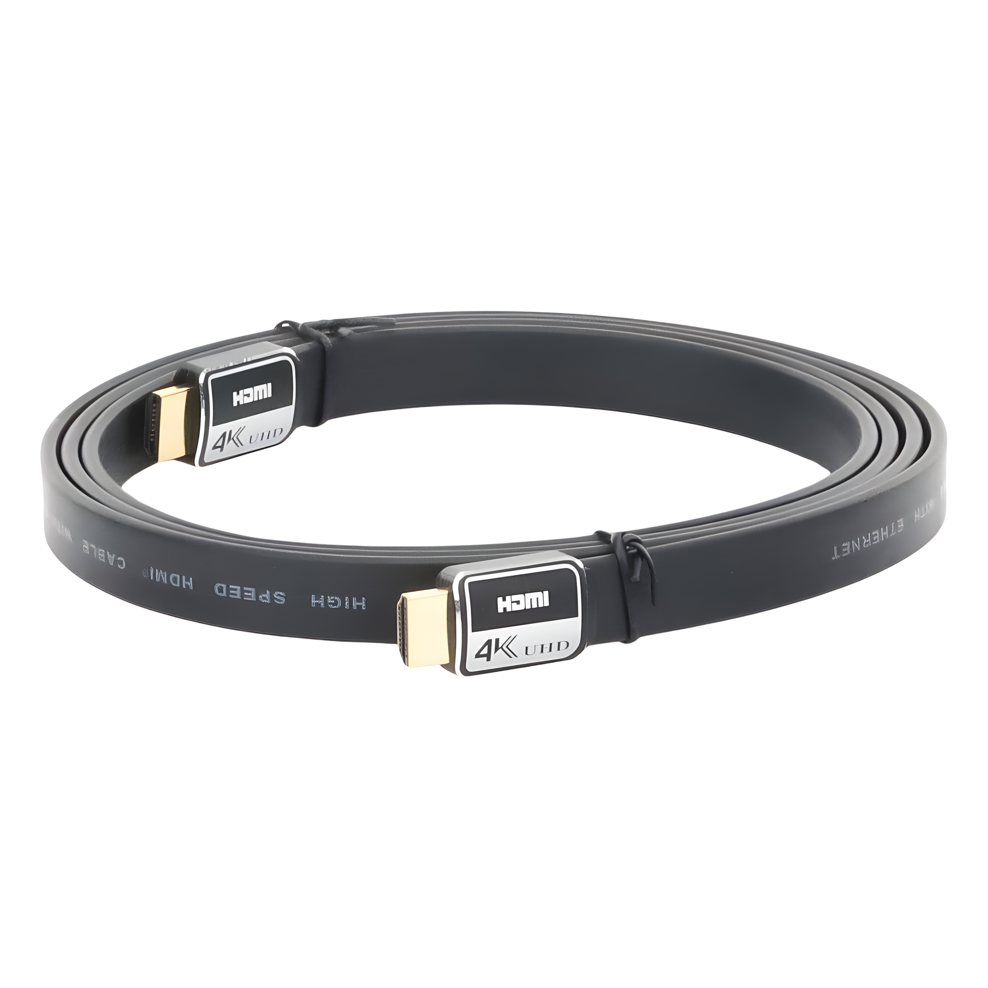 Cable HDMI Plano / 4K Ultra HD / 1.8 m (5.90 ft) / Conectores Oro 24K / Audio Dolby TrueHD / 120Hz-480Hz