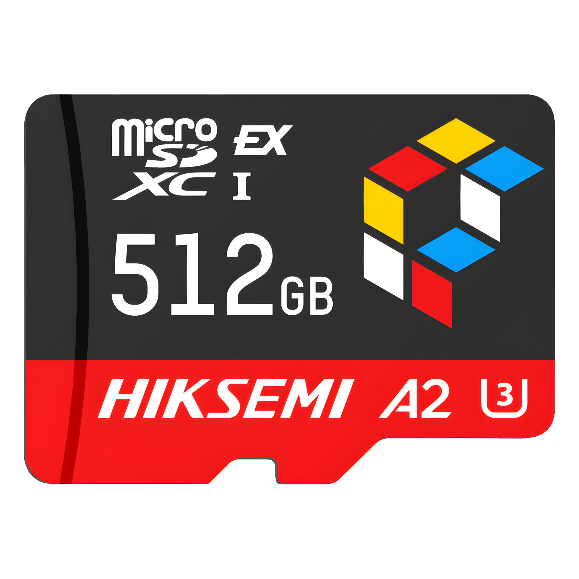 Tarjeta microSD Express / 512 GB / 900 MB/s Lectura / 620 MB/s Escritura / PCIe Gen 3x1 + NVMe / U3 A2 EX / -25°C a 85°C (-13°F a 185°F) — HIKSEMI by HIKVISION · SKU HS-TF-G3-PRO/512G