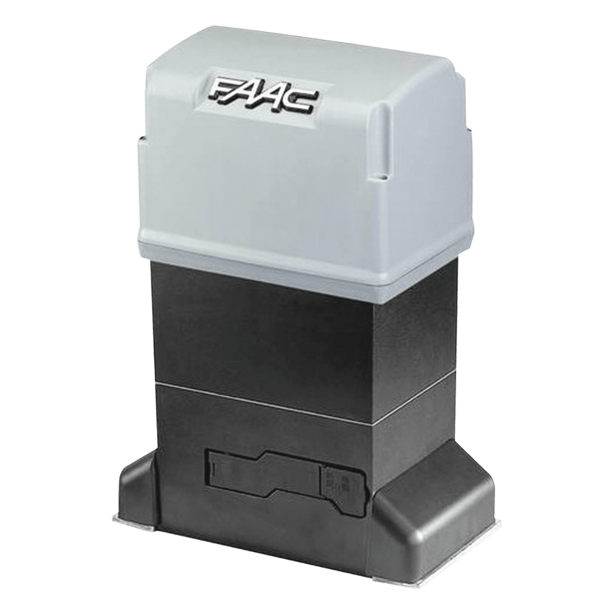 Operador de Puerta Corrediza Industrial / Trifásico 220V / Capacidad 1600 kg / Alcance 40 m (131.2 ft) / Ciclo de Trabajo 70% / Fuerza 1900 N — FAAC · SKU 109905