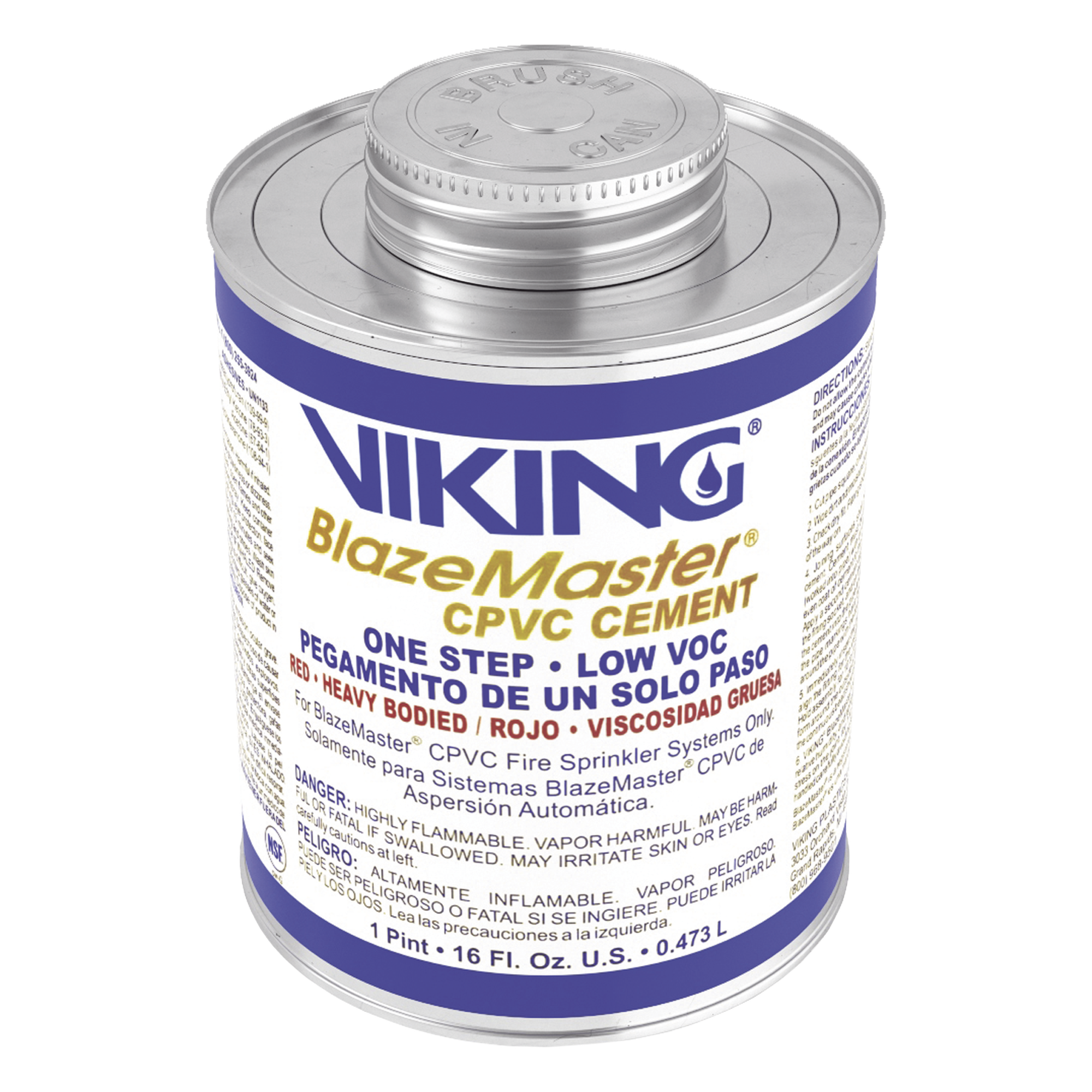 Adhesivo para Tubería CPVC / Sistemas de Detección y Extinción de Incendios / 175 psi (12.1 bar) / 150 °F (65 °C) / Secado Rápido / Interior — VIKING · SKU ASD-V5097P