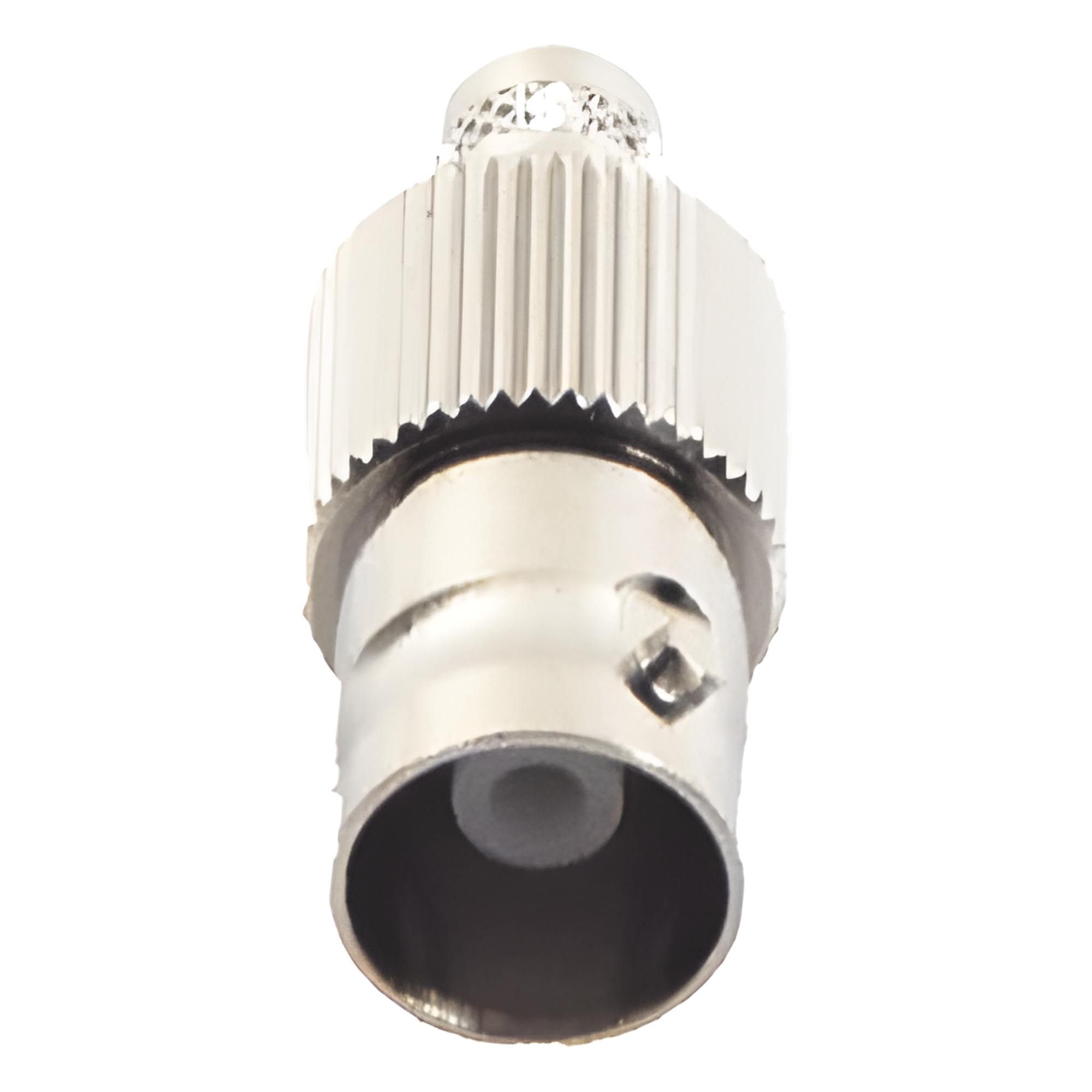 Conector BNC Hembra / Anillo Plegable / Cables RG-8/X, LMR-240, 9258 / Cuerpo Bronce Niquelado / Contacto Oro 24K / Aislamiento Delrin