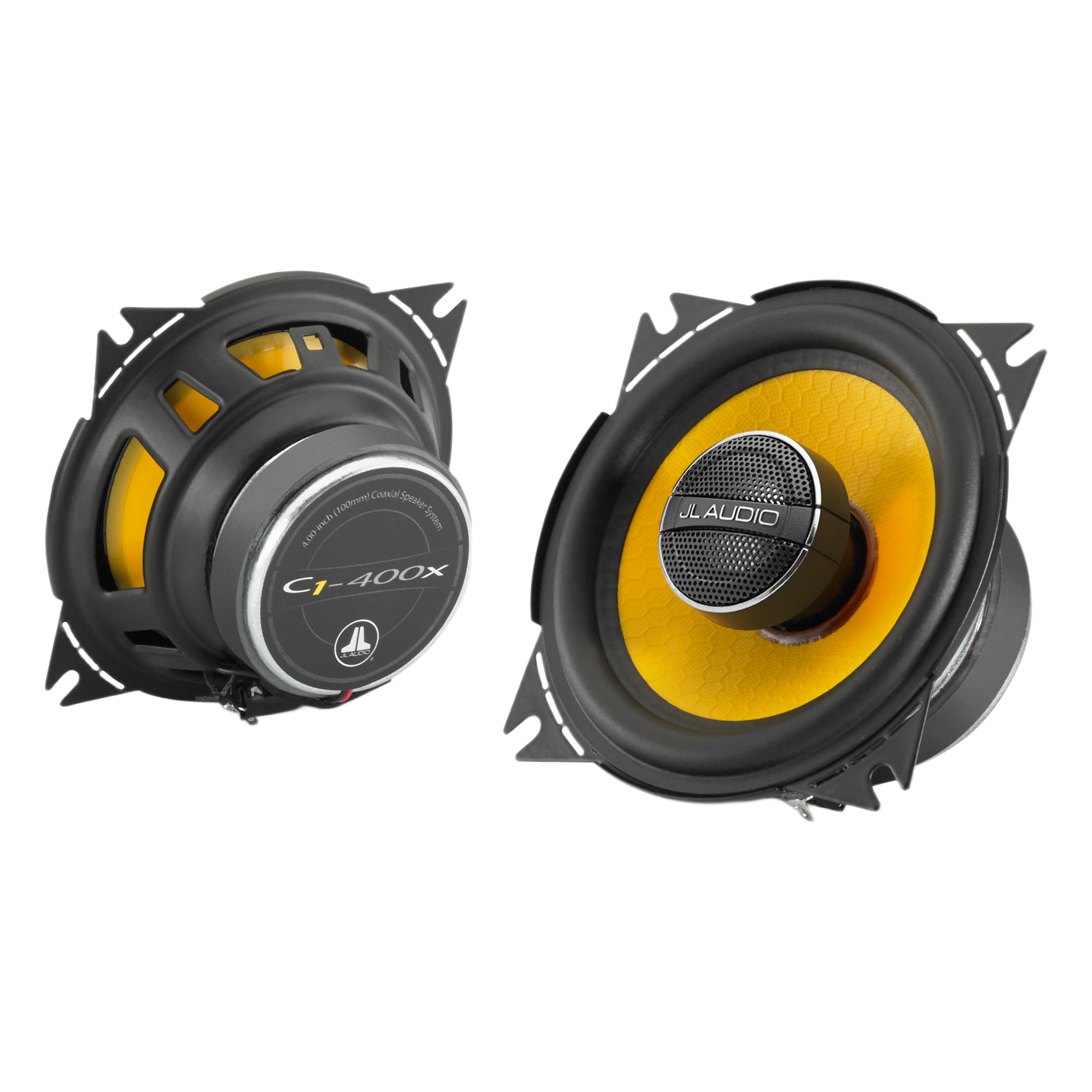 Altavoz Coaxial Car Audio / 4 pulgadas / 35 W RMS / 4 Ω / 64 Hz a 24 kHz / Tweeter Aluminio 19 mm — JL AUDIO · SKU 10-03121-00