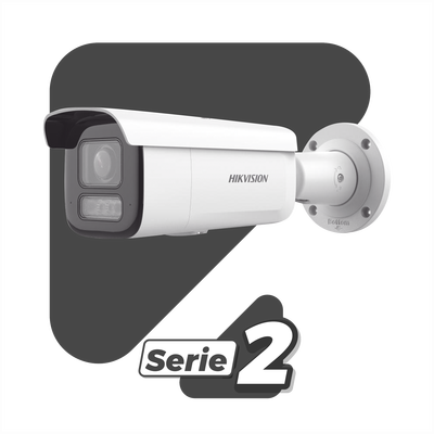 Cámara Bala IP / 2 Megapixel / Lente Motorizado 2.8-12 mm / Smart Hybrid Light 60 m (196.9 ft) / WDR 120 dB / IP67 / IK10 / PoE+ — HIKVISION · SKU DS-2CD2623G2-LIZS2U