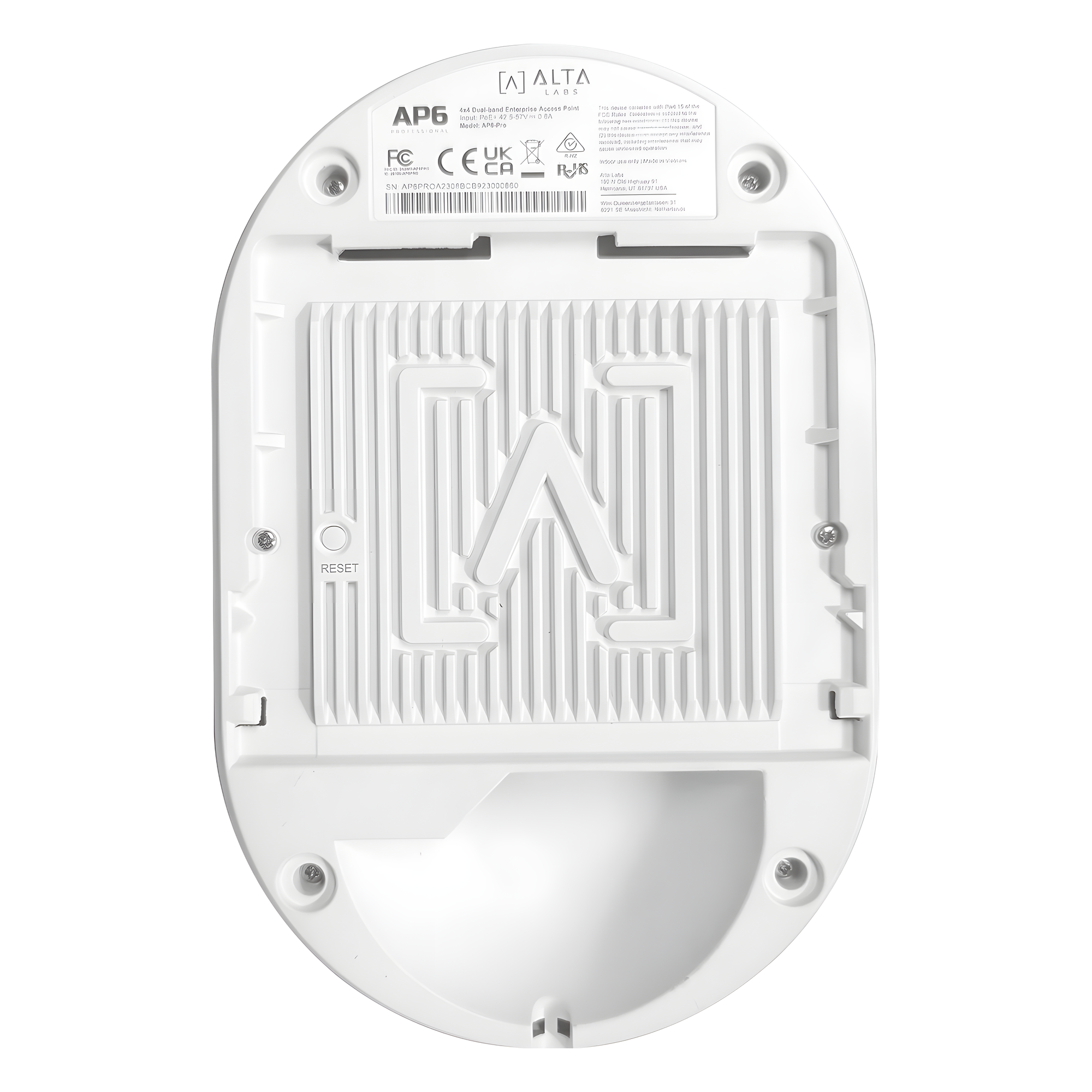 Punto de Acceso Wi-Fi 6 / 6.3 Gbps / 350 Usuarios / MU-MIMO 4x4 / QuickMount™ Techo o Pared / Filtrado DPI / Bluetooth / Interior