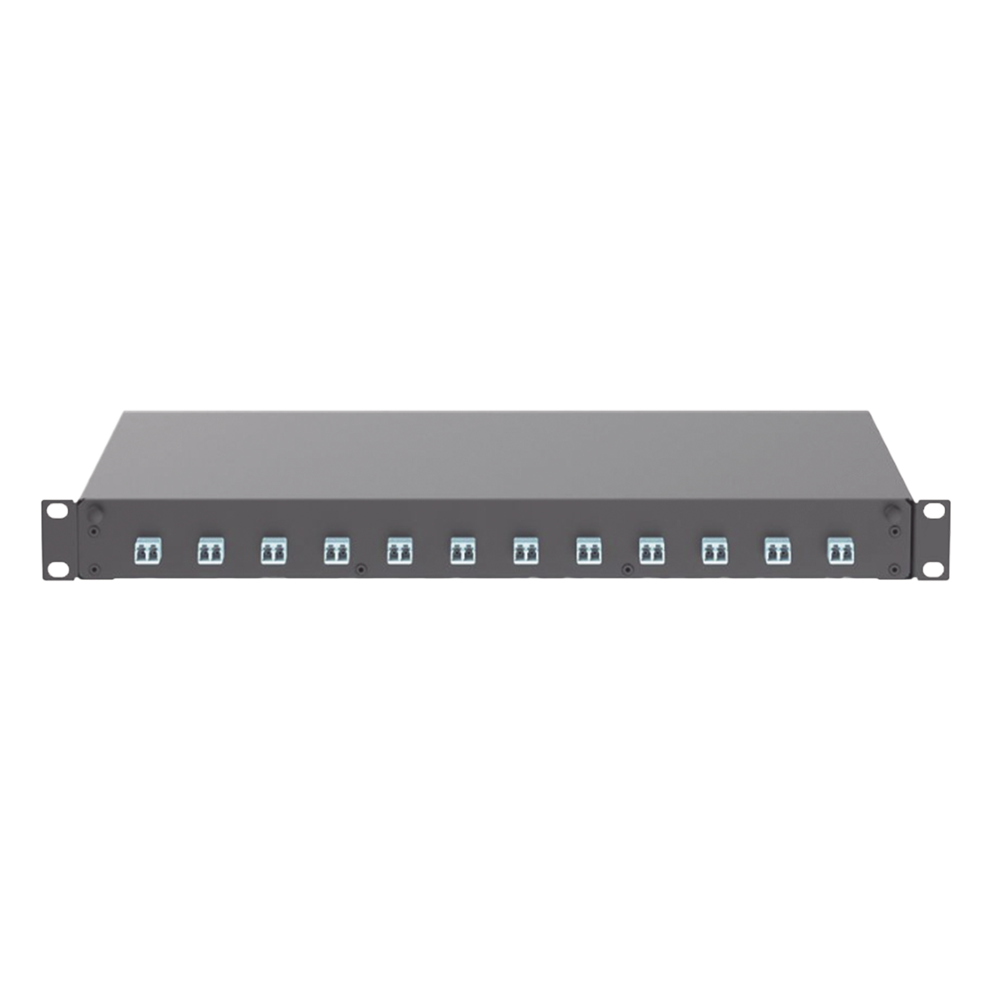 Distribuidor de Fibra Óptica / 12 Conectores LC Duplex (24 Fibras) / Multimodo OM3/OM4 / 1 UR / 17.5 in (444.5 mm) Ancho / 12.13 in (308.2 mm) Profundidad — PANDUIT · SKU FD1W12AQDLCZ