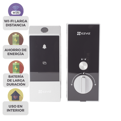 Cerradura Inteligente / Desbloqueo Múltiple / Wi-Fi 2.4 GHz / Panel Frontal 160 x 67 x 25 mm / Anti-Bloqueo Automático / Uso Interior — EZVIZ · SKU CS-DL04/PRO