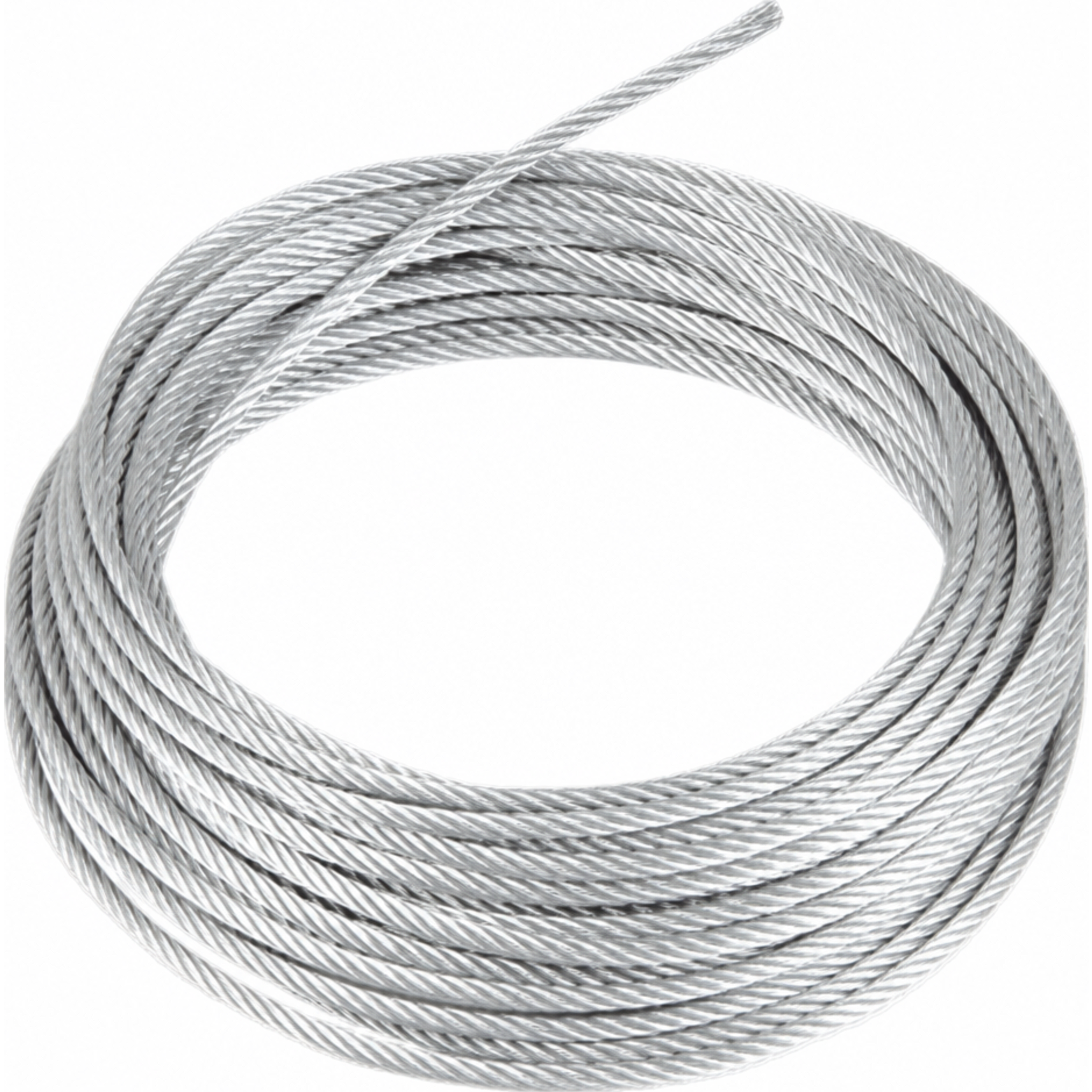 Cable de Retenida de Alta Resistencia / 7 Hilos Trenzados / 3/16 Pulgadas / Carga a Ruptura 1294 kg (2850 lb) / Galvanizado Clase A / 100 m (328 ft) — CAMESA · SKU SRET474CAM/100