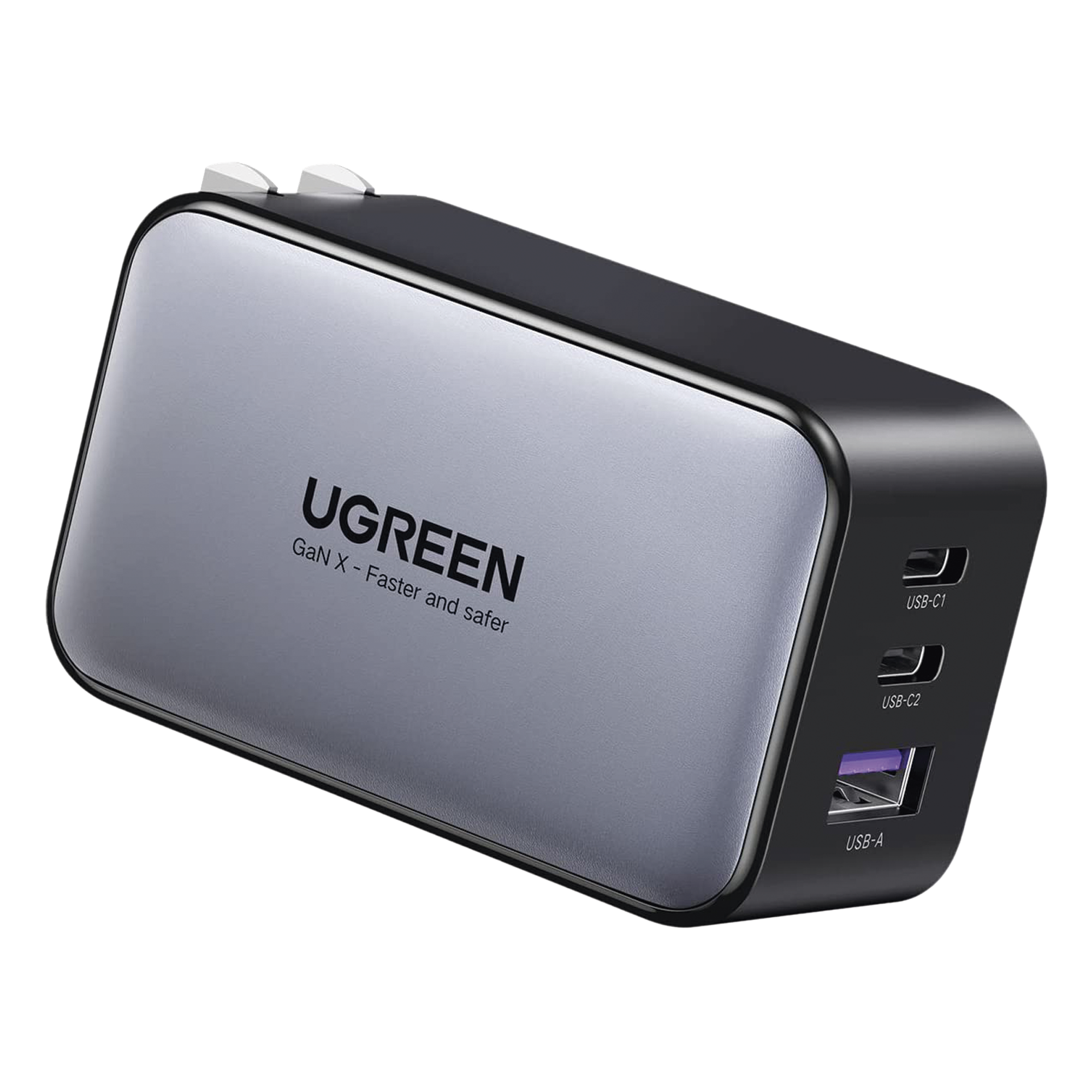Cargador de Pared / 65 W / 3 Puertos / 2 USB-C + 1 USB-A / GaN II / PD 3.0 / QC 4.0+ / Enchufe Plegable — UGREEN · SKU 10334