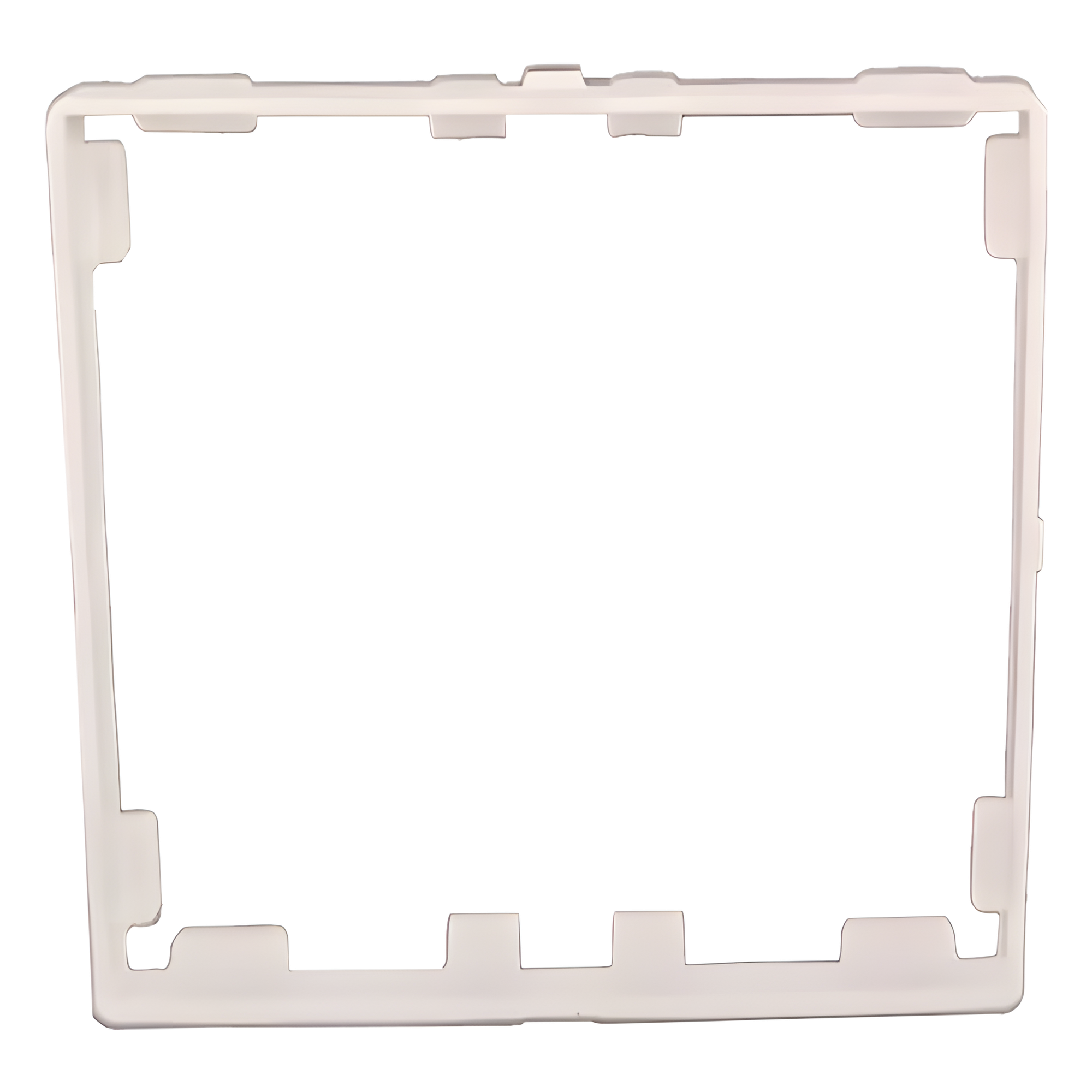 Embellecedor para marco americano / Grado IP20 / Plástico de alta resistencia / Color blanco / Diseño modular — IBERNEX · SKU AS316