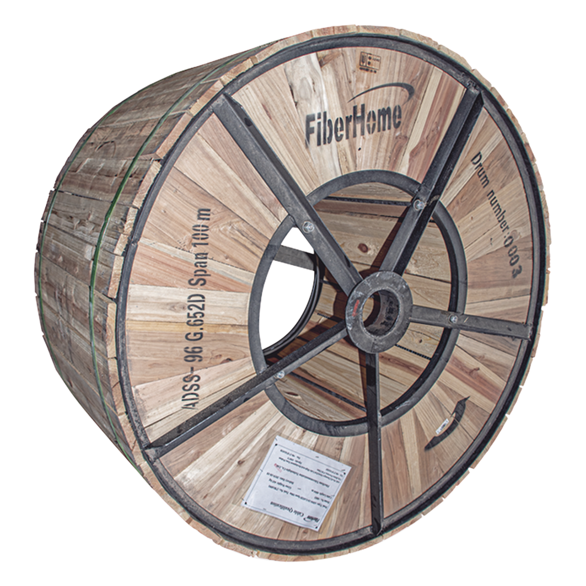 Cable Fibra Óptica Aérea ADSS / Monomodo G.652D / 96 Hilos / Span 200 m (656.2 ft) / Tracción 4500N / Cubierta HDPE Exterior — LINKEDPRO BY FIBERHOME · SKU OC-ADSS-96C-S200/4KM
