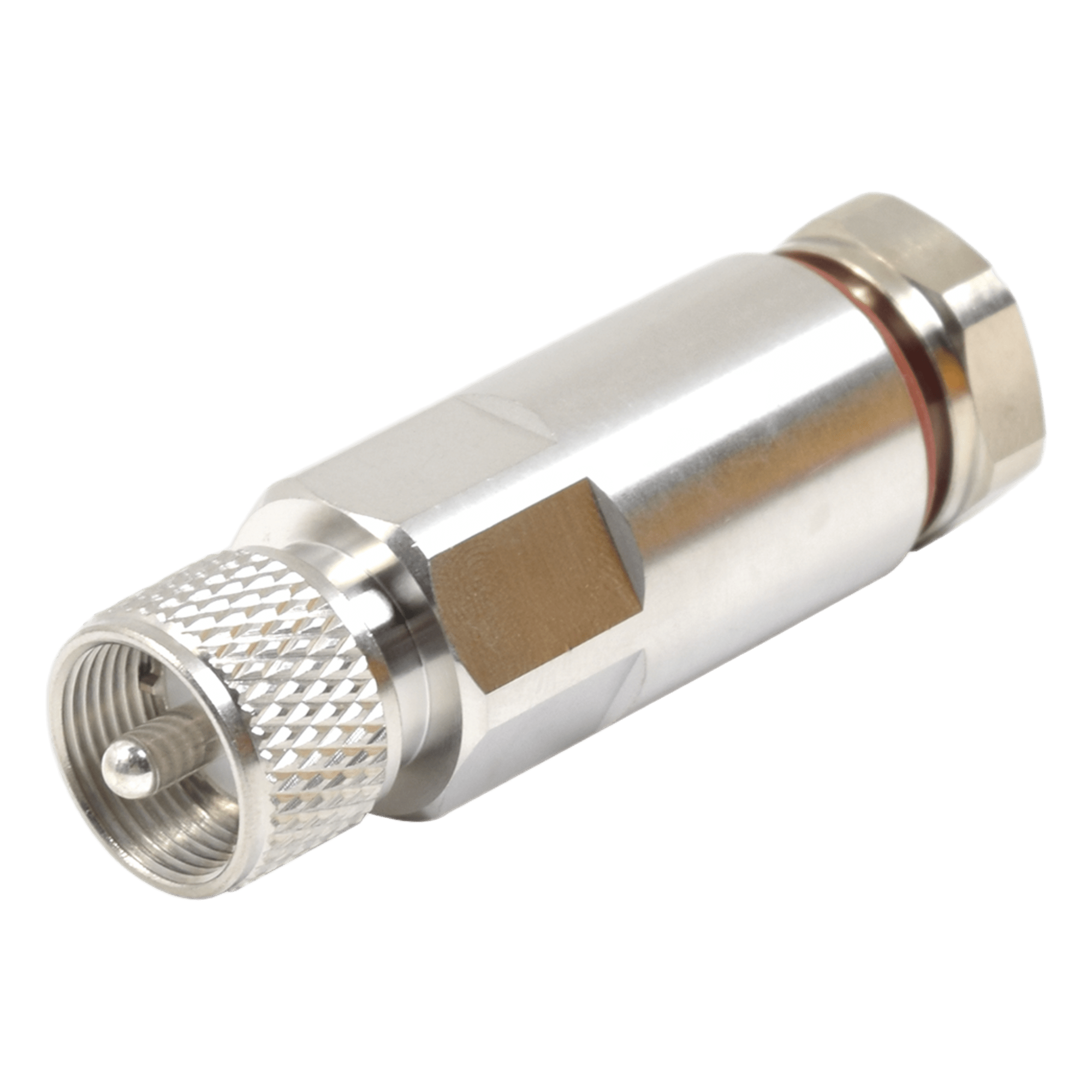 Conector UHF Macho / PL-259 / Cable HELIAX 1/2" / Tipo Rosca / Frecuencia 0-300 MHz / Teflón PTFE — RF INDUSTRIES,LTD · SKU RFU-502-H1