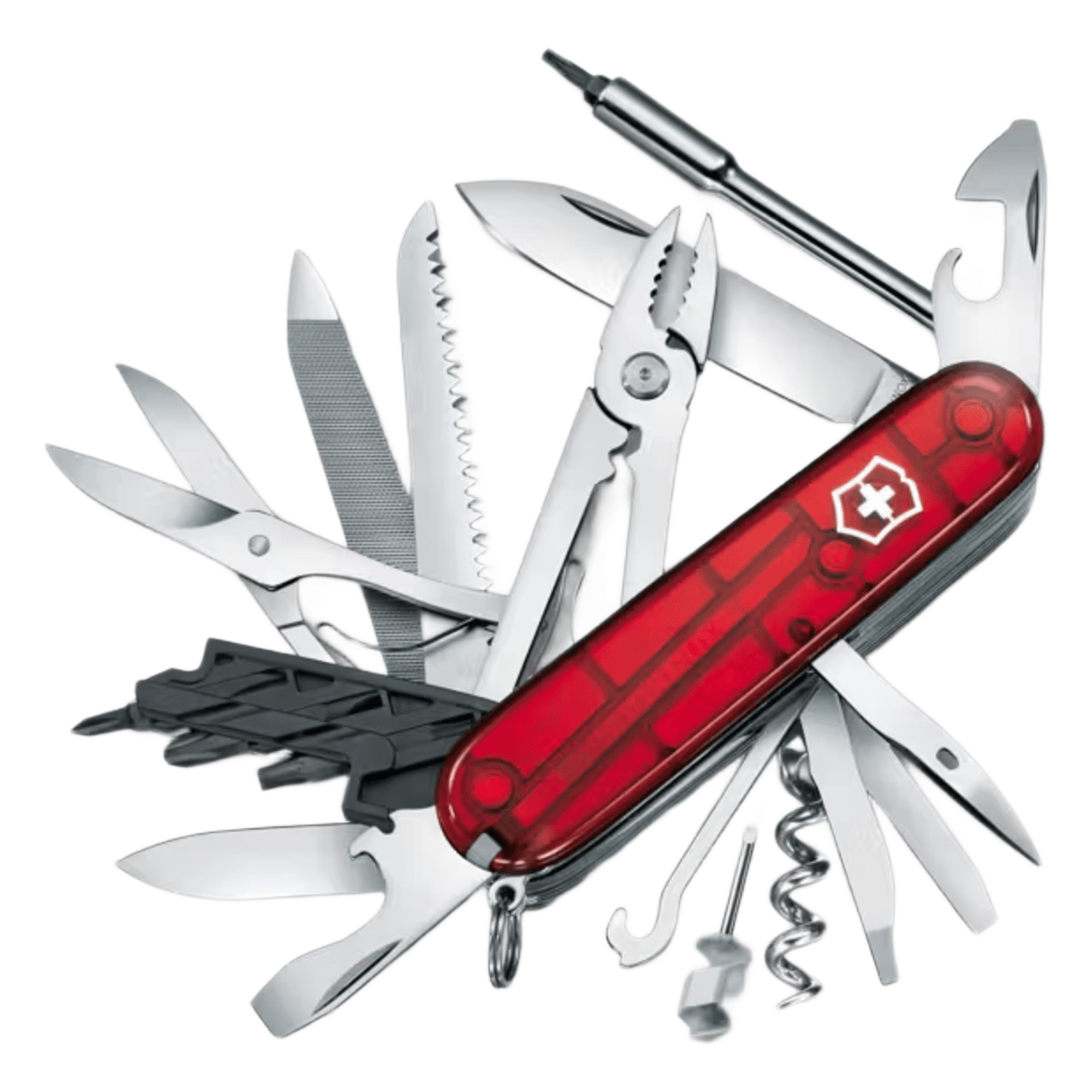 Navaja Multifunción / 39 Herramientas / Llave Tuercas Tecnológica / Dados Hexagonales D-SUB 4-5 mm / Bits Phillips-Torx-Hex / ABS-Cellidor / 91x34x27 mm / 187 g — VICTORINOX · SKU 1.7775.T