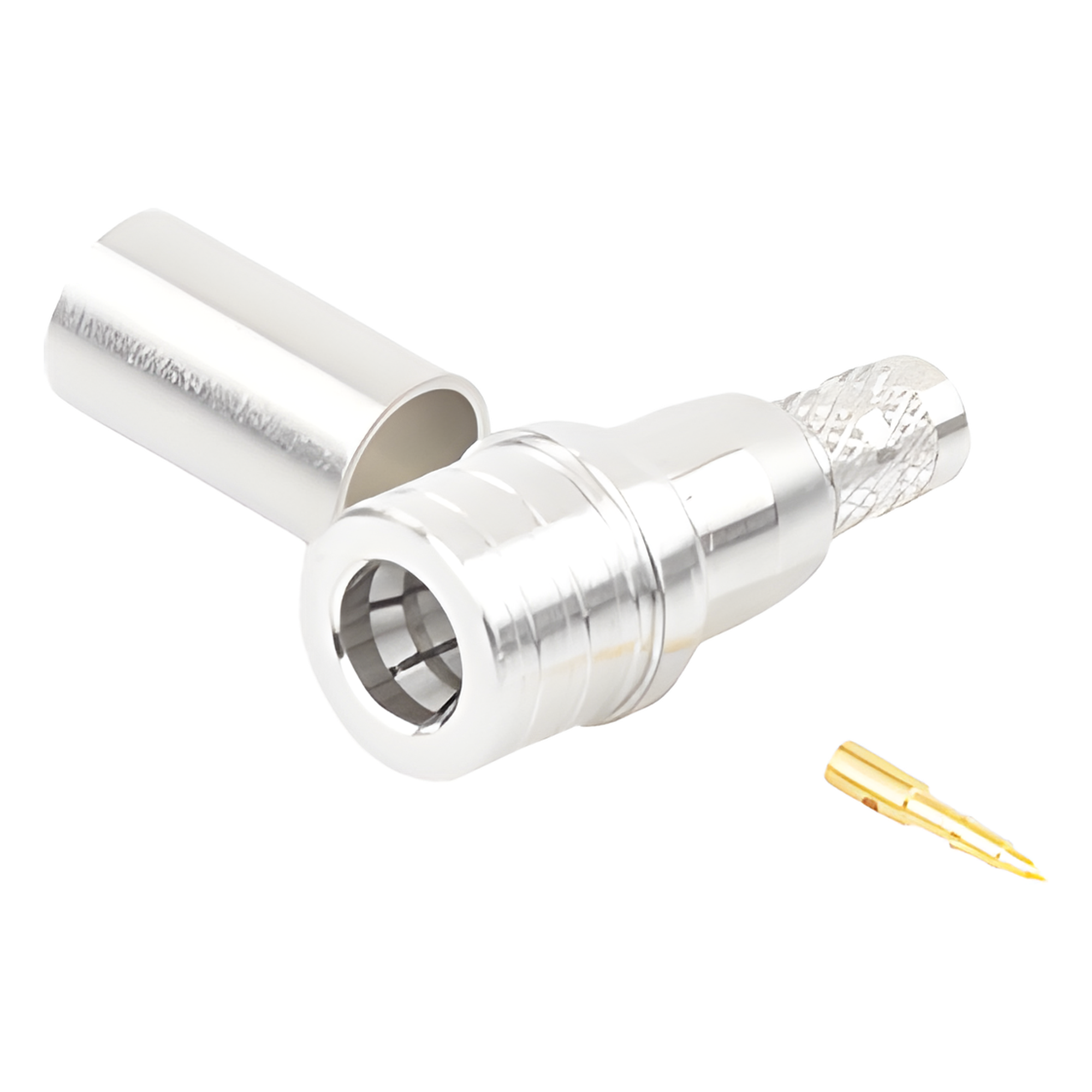 Conector RF Coaxial / QMA Macho / Anillo Plegable / 50 Ω / 0-6 GHz / 335 VRMS / RG-8/X, LMR-240 — RF INDUSTRIES,LTD · SKU RQA-5000-X