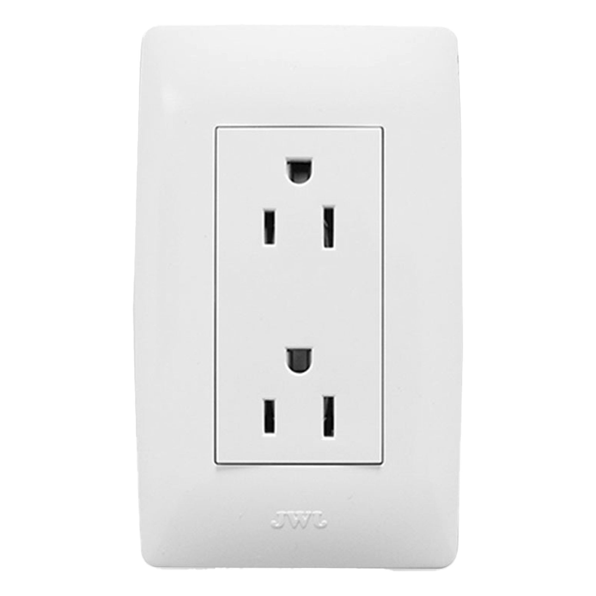 Toma de Corriente Dúplex / 127 V~60 Hz / 15 A / 1 Módulo Compacto / 2P+T / 40,000 Maniobras — JWJ · SKU JTL-B72-24
