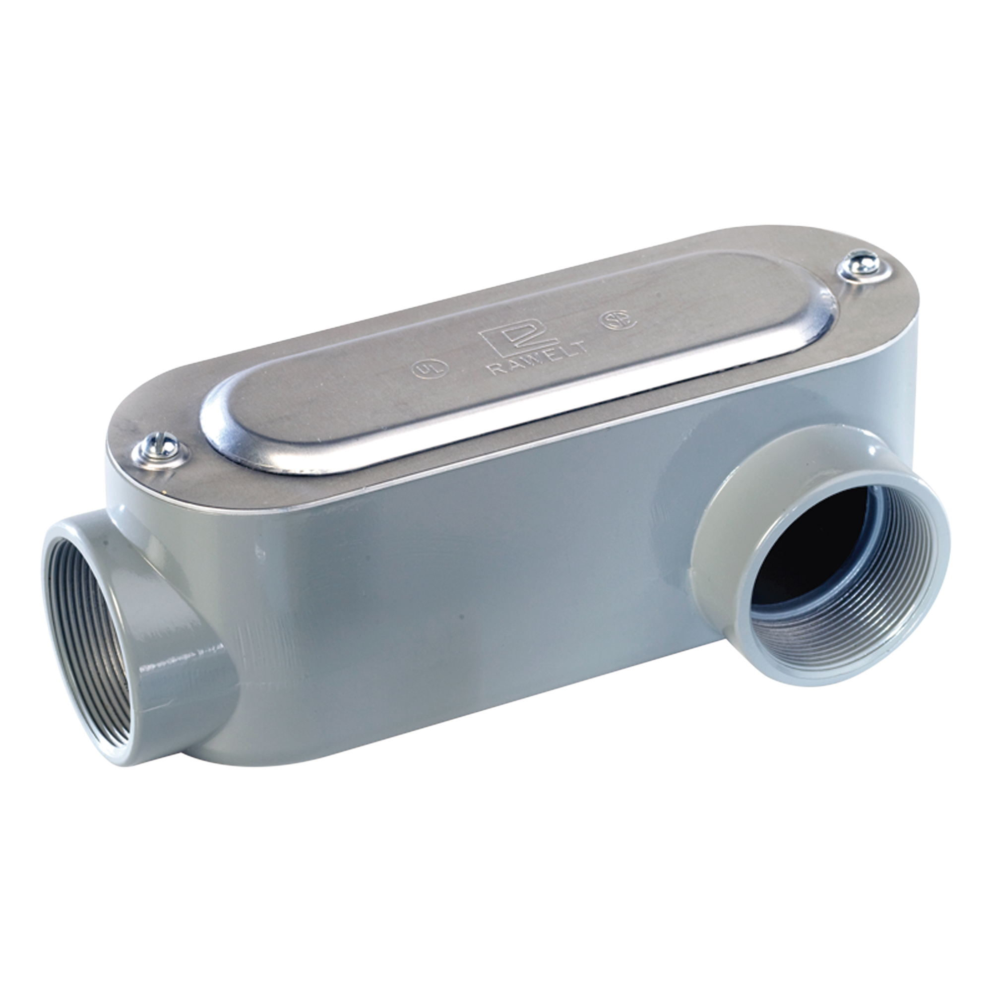 Caja de Registro Ovalada / Tipo LL / 1/2" (12.7 mm) / Aluminio Diecast / NPT / Hermética — RAWELT · SKU OLL-2987C